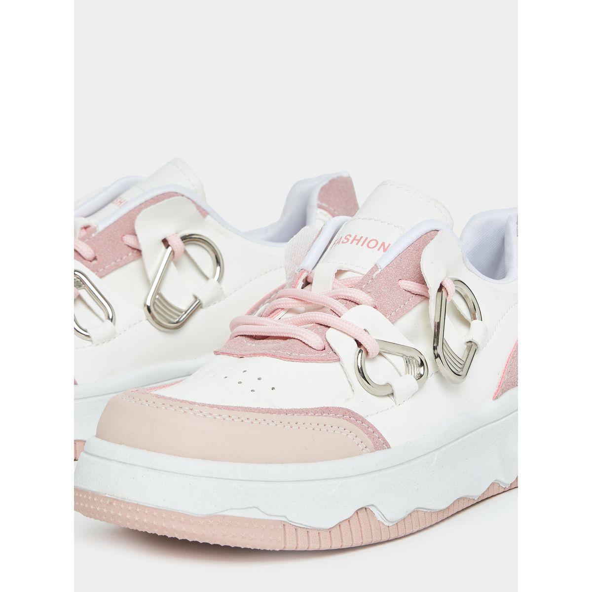 Styli Metal Accent Sneakers with Interchangeable Lace-women-shoes-sneakers-image-3