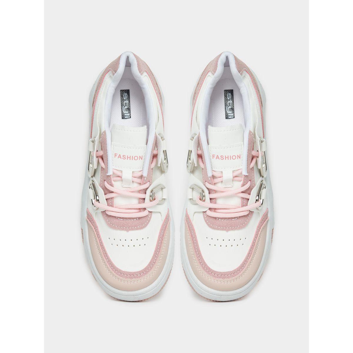 Styli Metal Accent Sneakers with Interchangeable Lace-women-shoes-sneakers-image-2