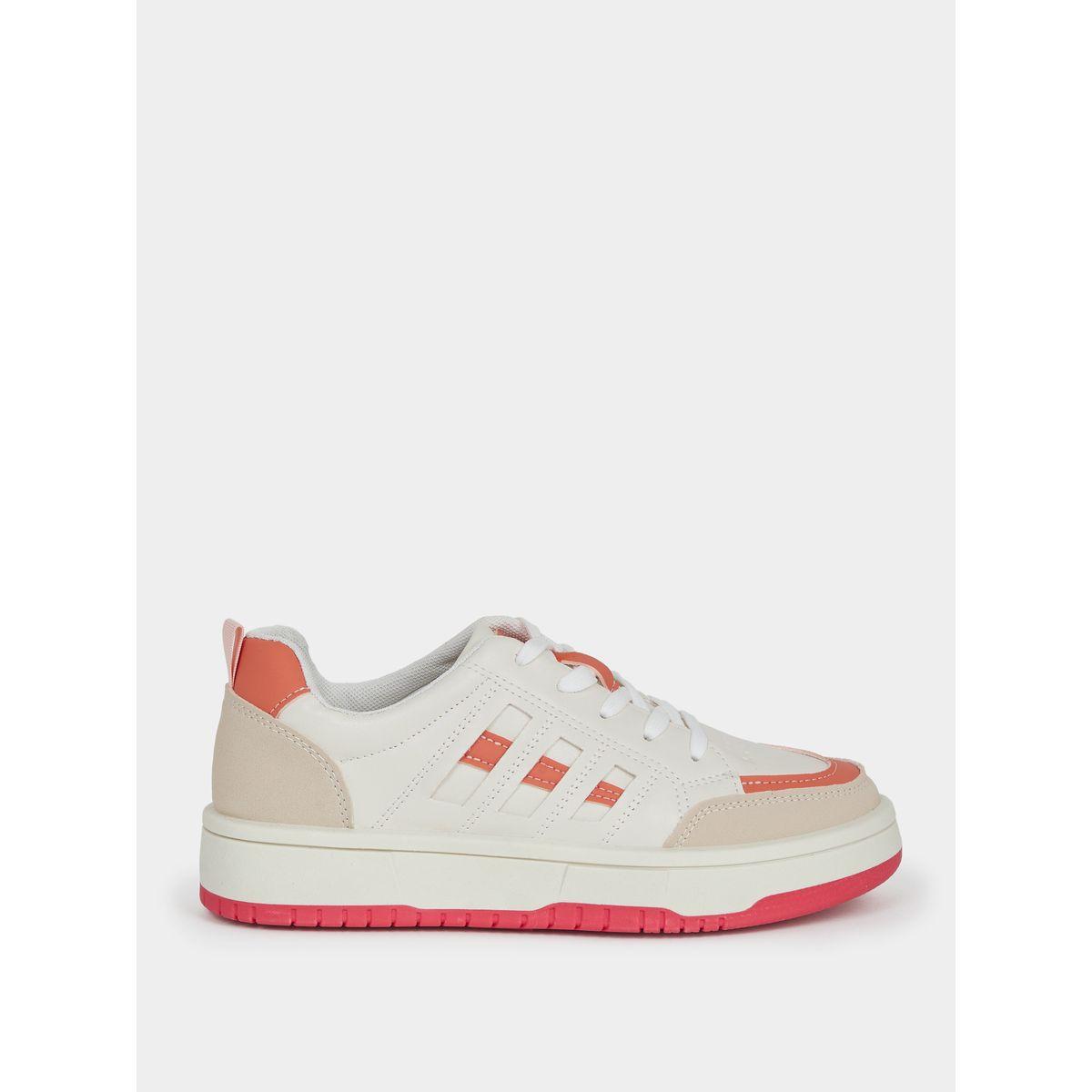 Styli Textured Contrast Panel Sneakers-women-shoes-sneakers-image-2