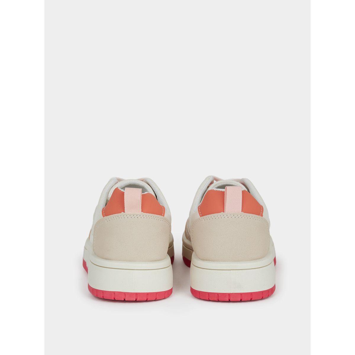 Styli Textured Contrast Panel Sneakers-women-shoes-sneakers-image-5