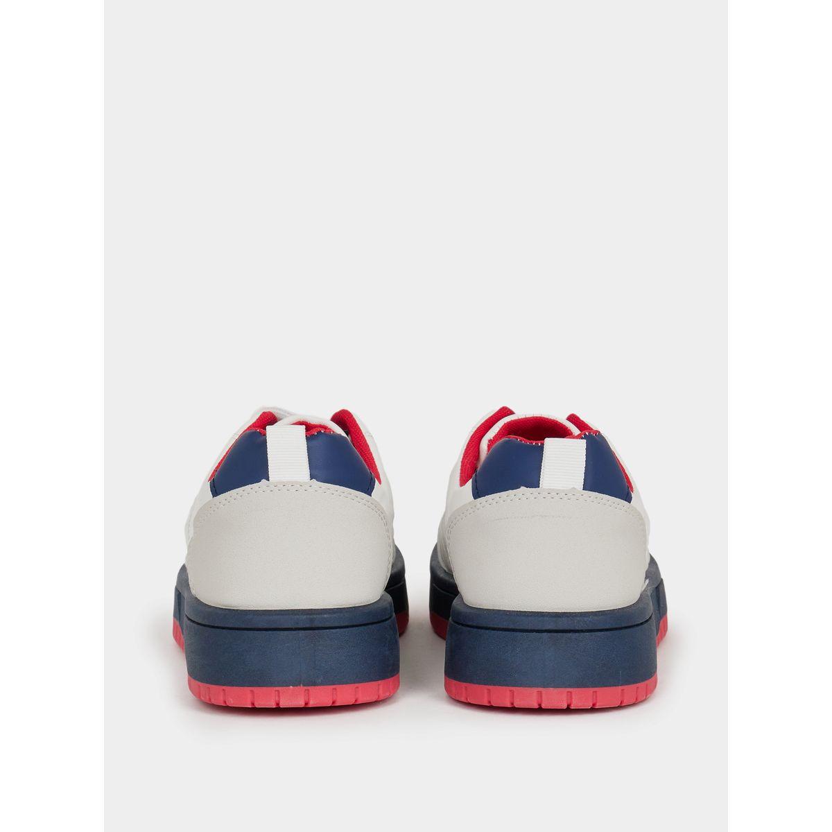 Styli Textured Contrast Panel Sneakers-women-shoes-sneakers-image-5