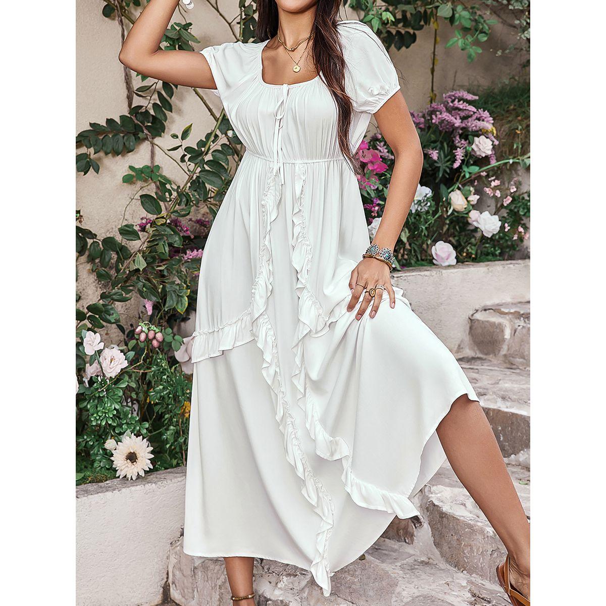 Russty Dustty X Styli Russty Dustty Ruffle Detail Square Neck A-Line Maxi Dress-women-clothing-dresses-image-2