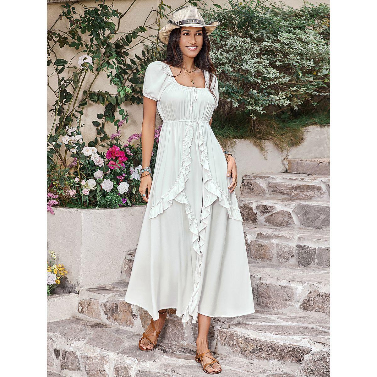 Russty Dustty X Styli Russty Dustty Ruffle Detail Square Neck A-Line Maxi Dress-women-clothing-dresses-image-5