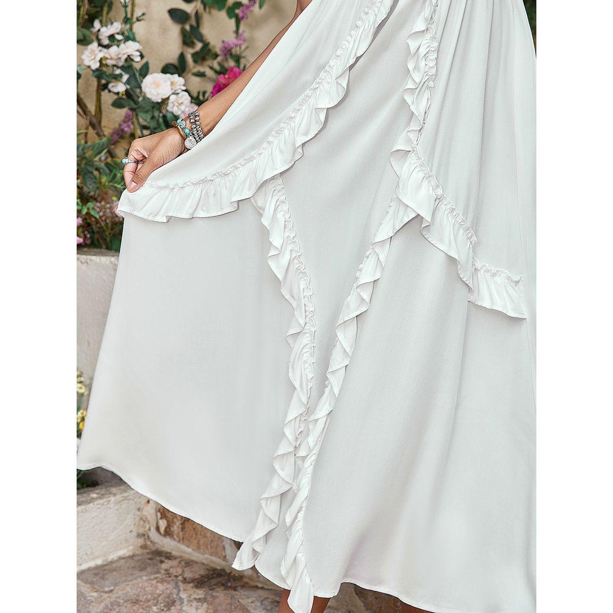 فستان طويل بياقة واسعة وتفاصيل كشكش رَستي دَستي × ستايلي-women-clothing-dresses-image-6