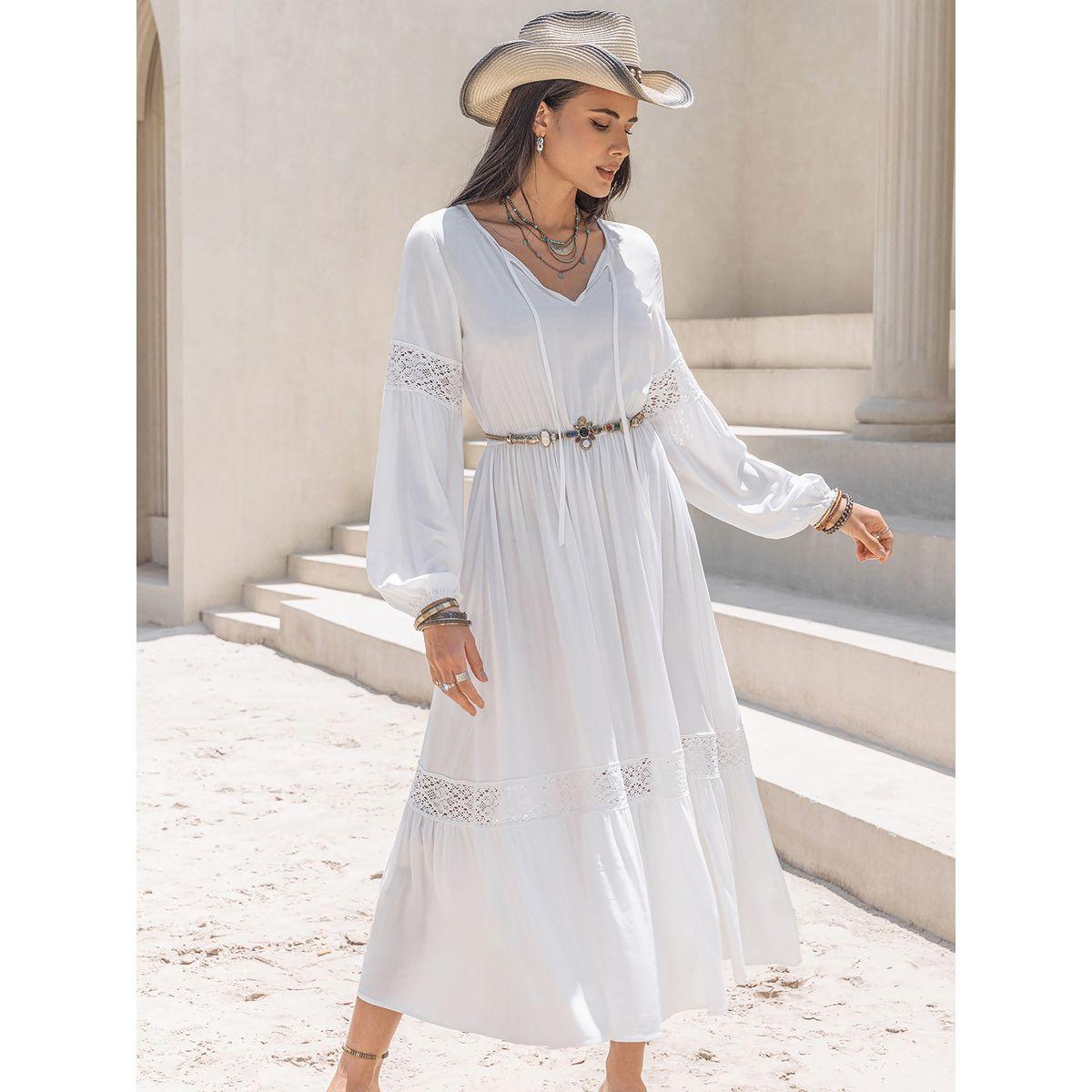Russty Dustty X Styli Russty Dustty Lace Insert Tiered Midi Dress with Bishop Sleeve-women-clothing-dresses-image-4