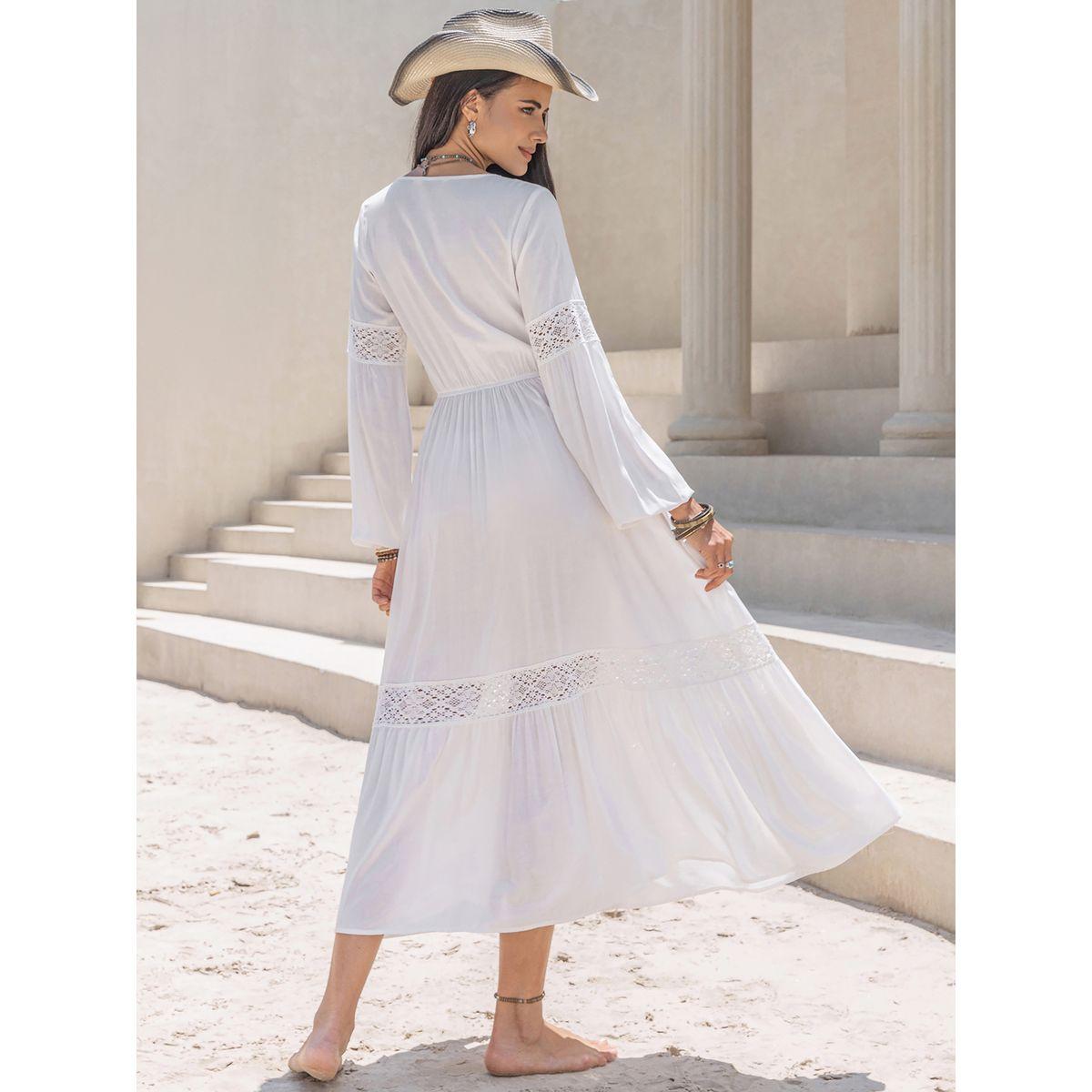 Russty Dustty X Styli Russty Dustty Lace Insert Tiered Midi Dress with Bishop Sleeve-women-clothing-dresses-image-7