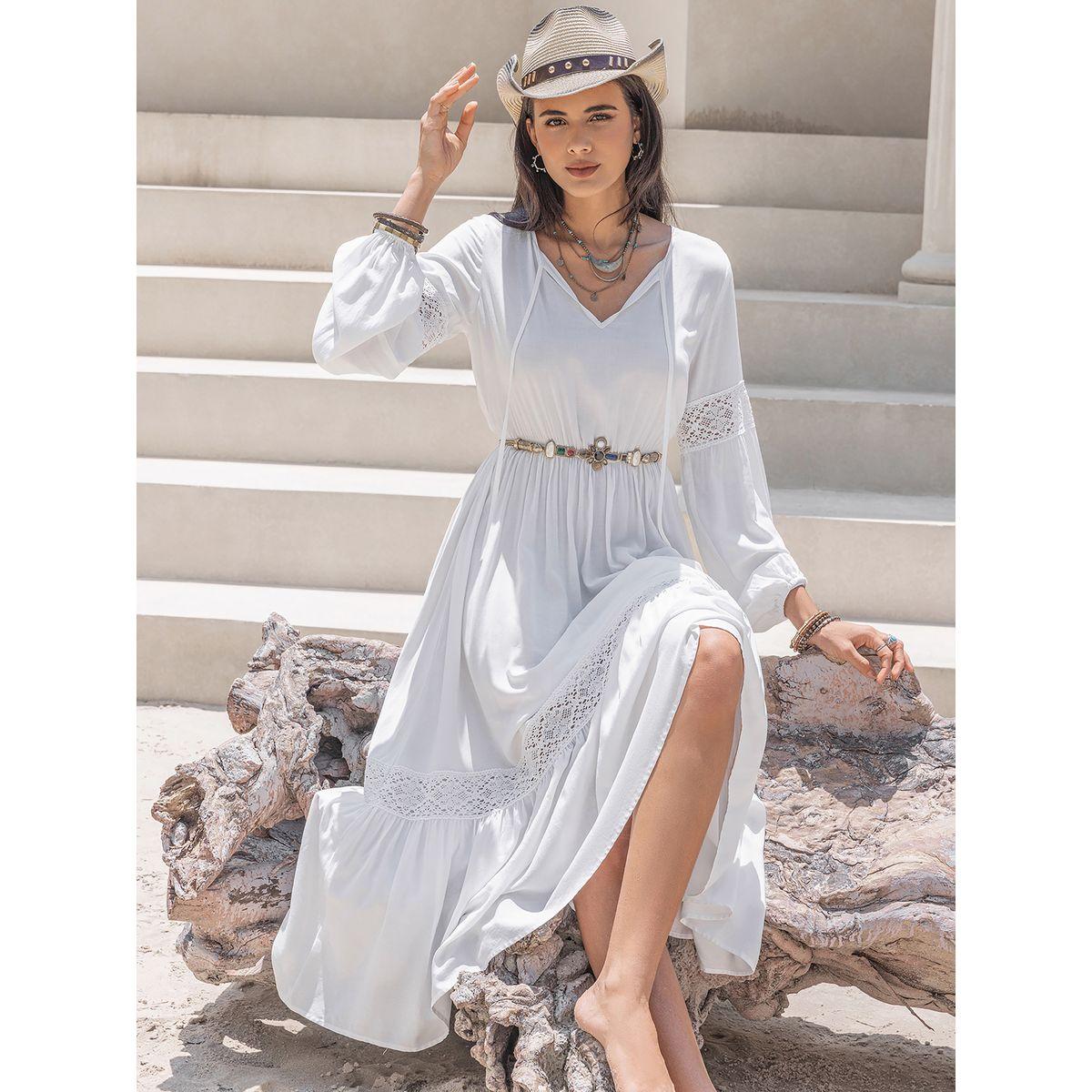 Russty Dustty X Styli Russty Dustty Lace Insert Tiered Midi Dress with Bishop Sleeve-women-clothing-dresses-image-9