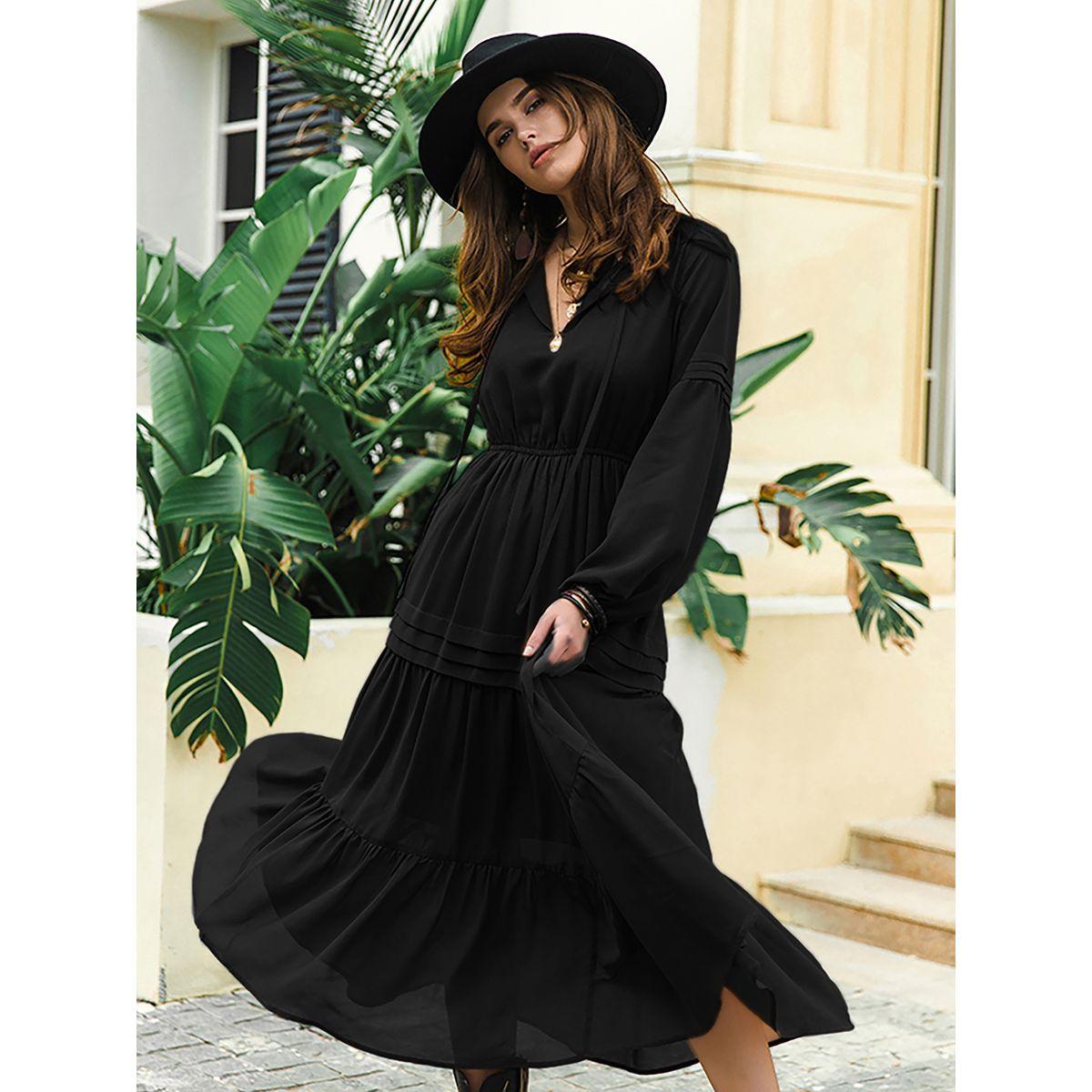 Russty Dustty X Styli Russty Dustty Lace Insert Tiered Midi Dress With Bishop Sleeve-women-clothing-dresses-image-4