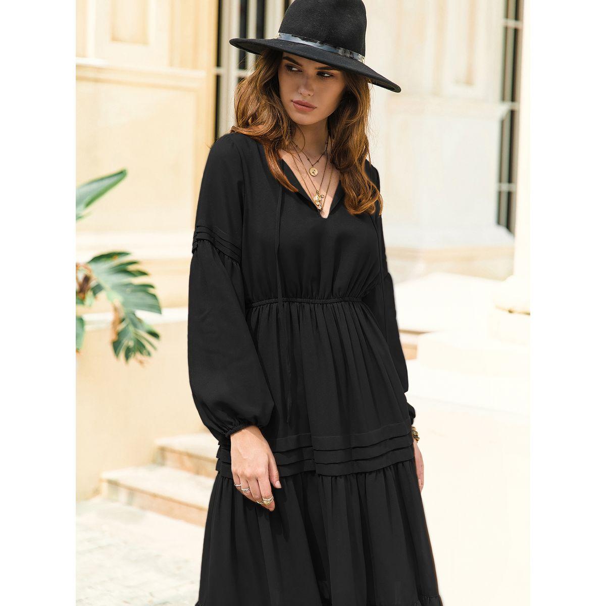 Russty Dustty X Styli Russty Dustty Lace Insert Tiered Midi Dress With Bishop Sleeve-women-clothing-dresses-image-5
