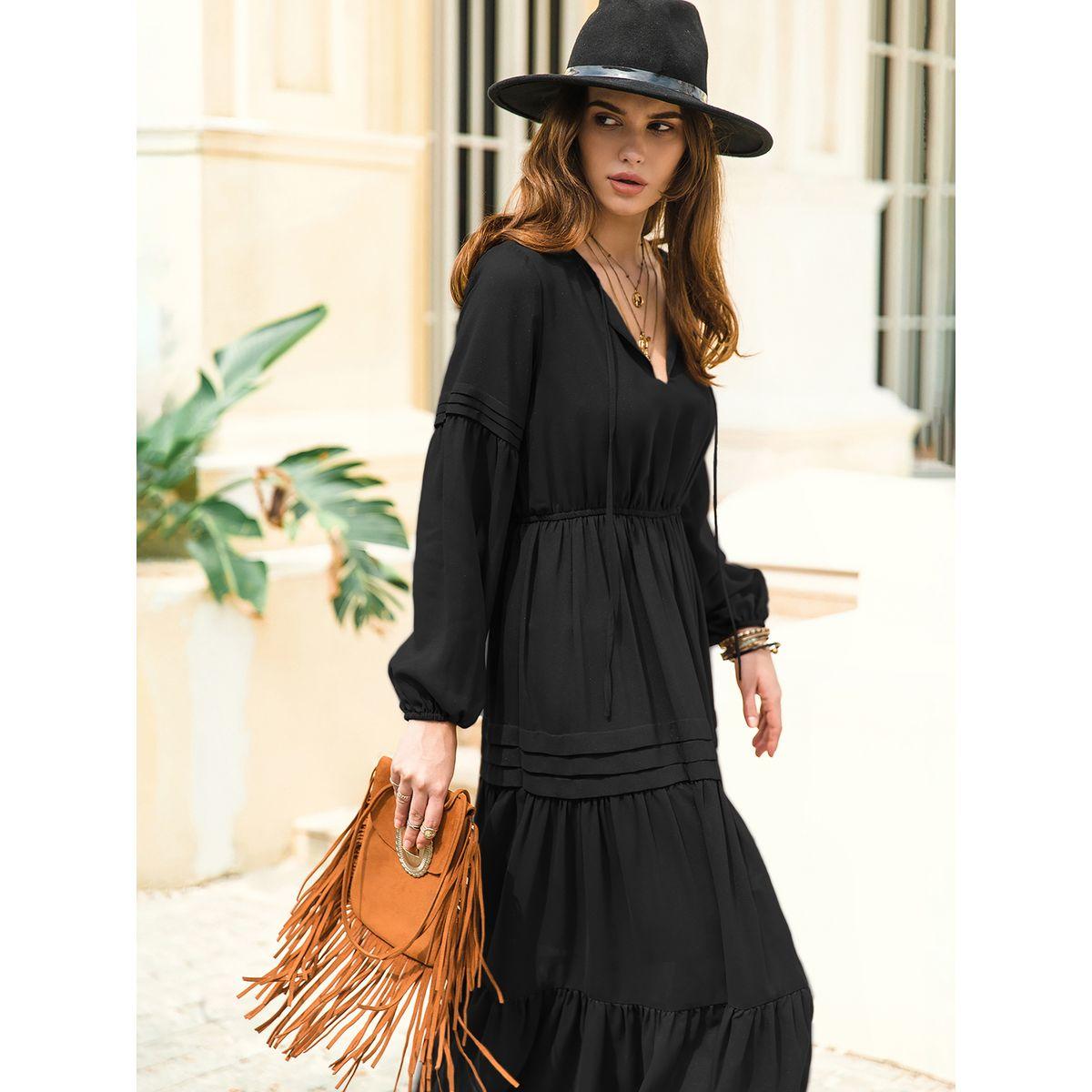 Russty Dustty X Styli Russty Dustty Lace Insert Tiered Midi Dress With Bishop Sleeve-women-clothing-dresses-image-7