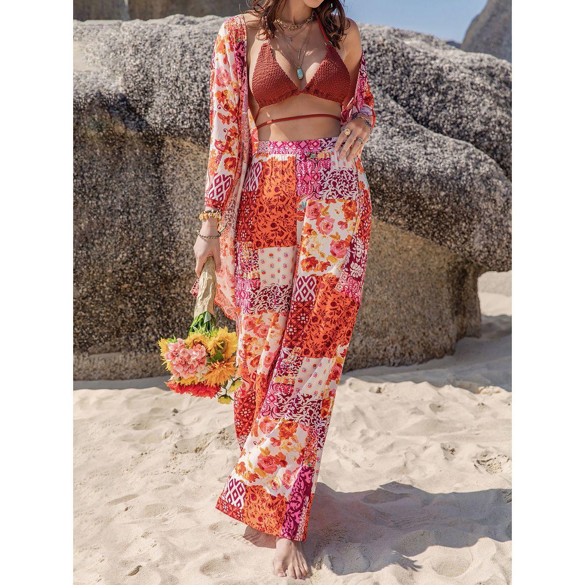 Russty Dustty X Styli Russty Dustty Paisley Print Kimono & Wide Leg Pants Without Bra Co-Ord Set-women-clothing-coordsets-image-3