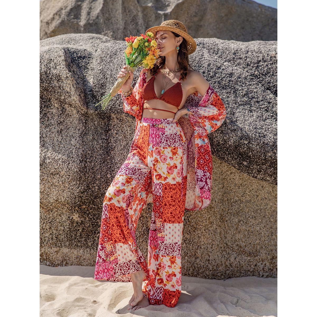Russty Dustty X Styli Russty Dustty Paisley Print Kimono & Wide Leg Pants Without Bra Co-Ord Set-women-clothing-coordsets-image-5