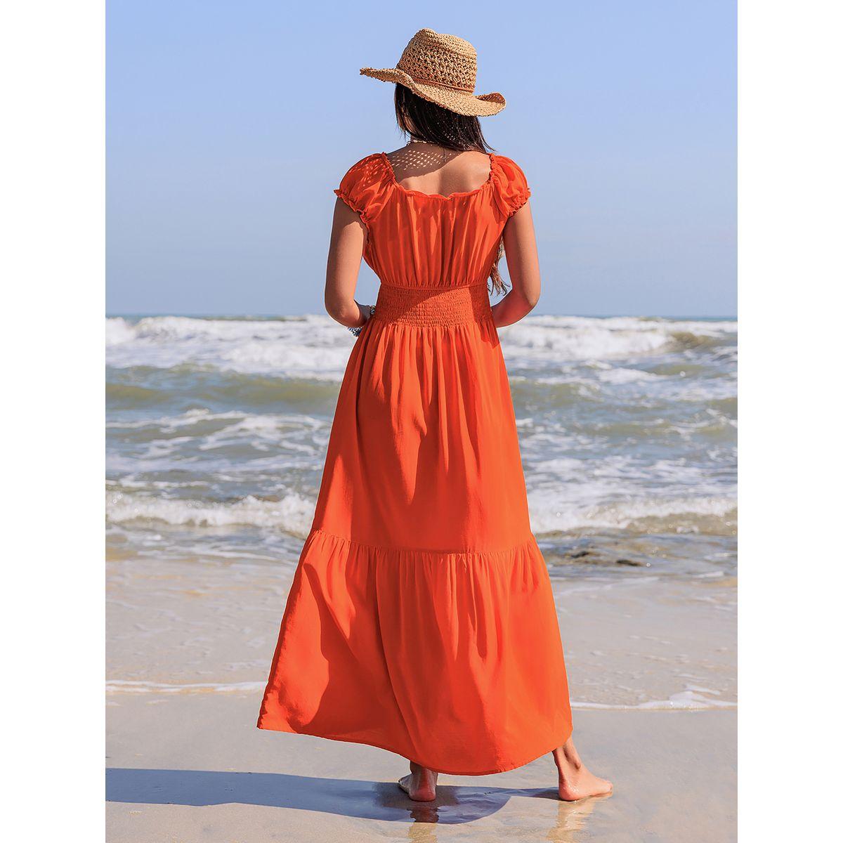 Russty Dustty X Styli Russty Dustty Off Shoulder Shirred Waist A-Line Maxi Dress-women-clothing-dresses-image-7