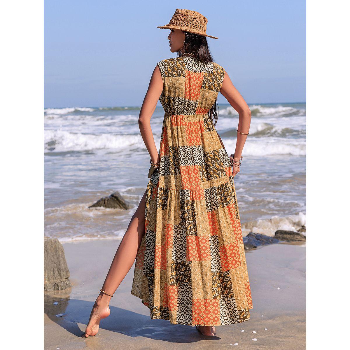 Russty Dustty X Styli Russty Dustty Patchwork Print Tiered Maxi Dress with Slit-women-clothing-dresses-image-8