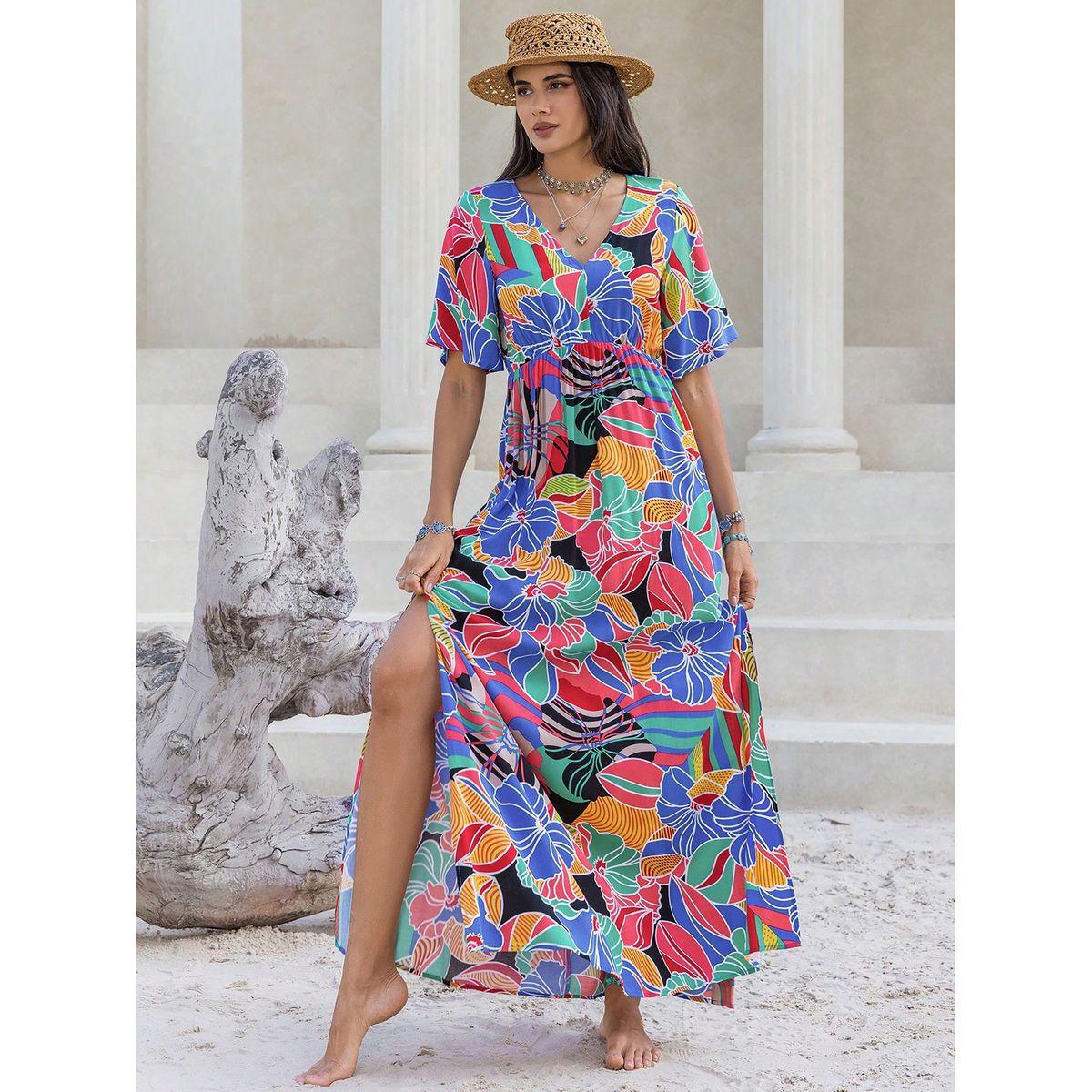 Russty Dustty X Styli Russty Dustty Abstract Print V Neck A-Line Maxi Dress-women-clothing-dresses-image-5