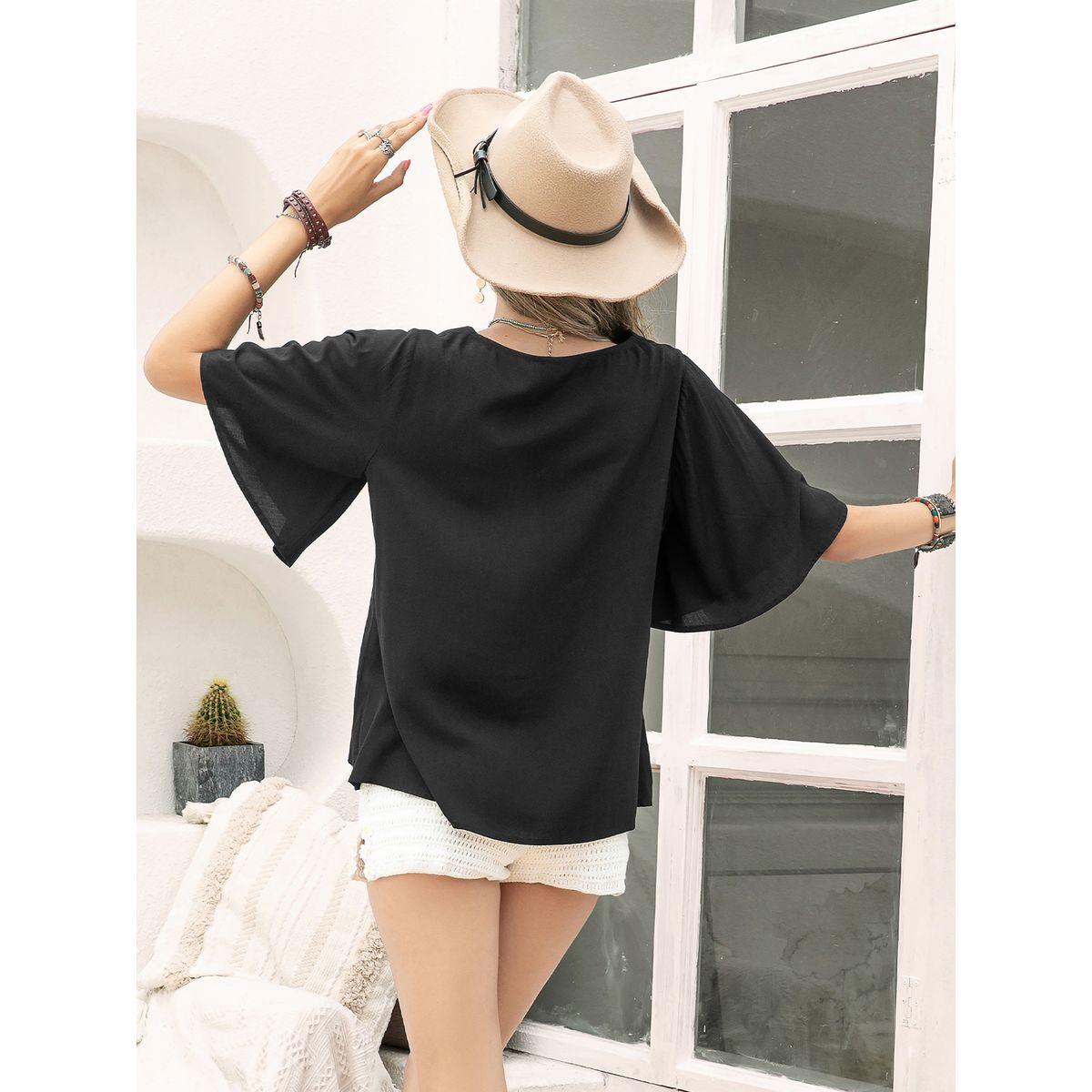 بلوزة بتفاصيل مُطرّزة مع ياقة بأربطة رَستي دَستي × ستايلي-women-clothing-shirtsandblouses-blouses-image-5