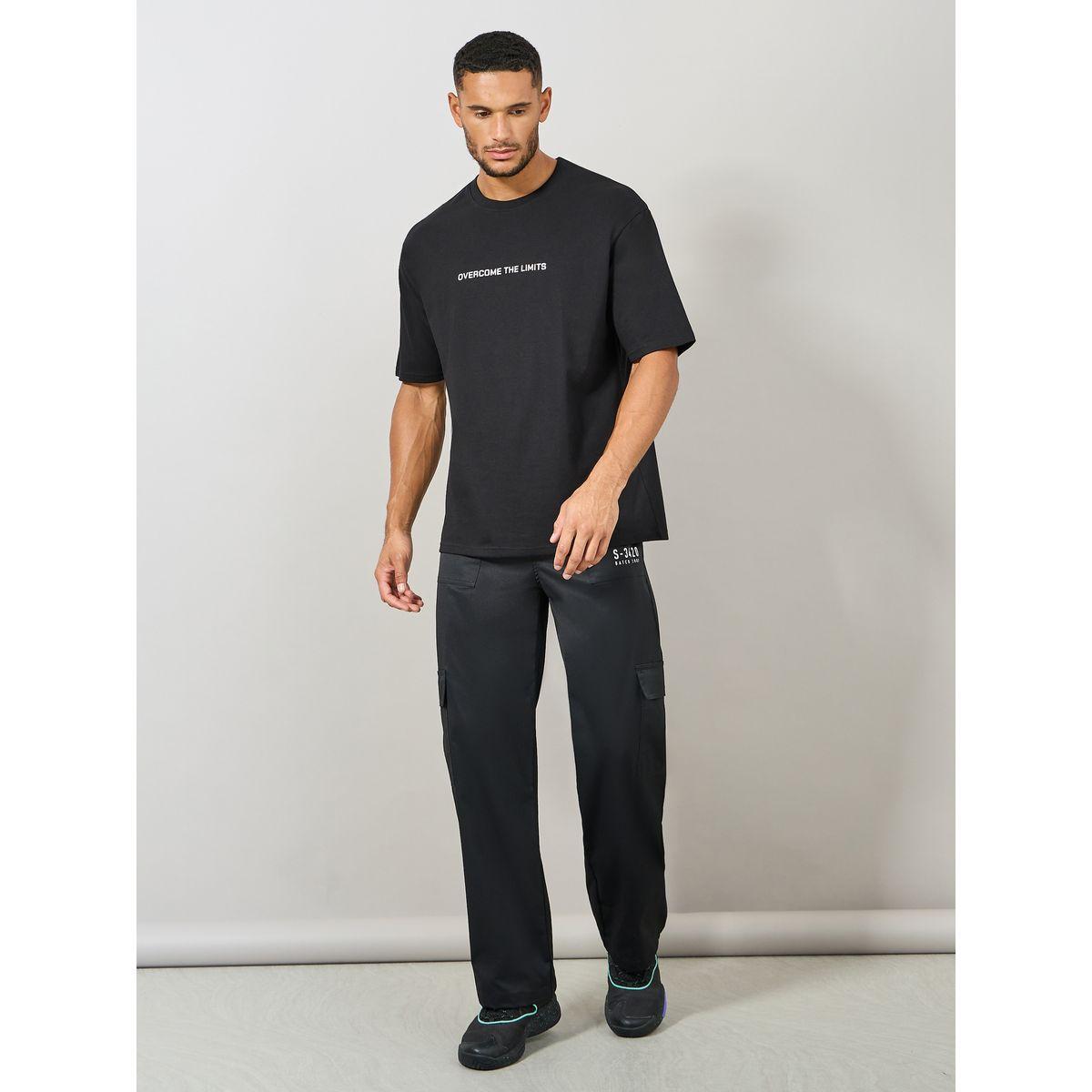 Styli Active Cotton Rich Front & Back Print Oversized Athleisure T-Shirt-men-clothing-sportswearandactivewear-tshirtsandpolos-image-2