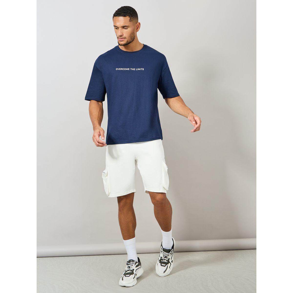 Styli Active Cotton Rich Front & Back Print Oversized Athleisure T-Shirt-men-clothing-sportswearandactivewear-tshirtsandpolos-image-2