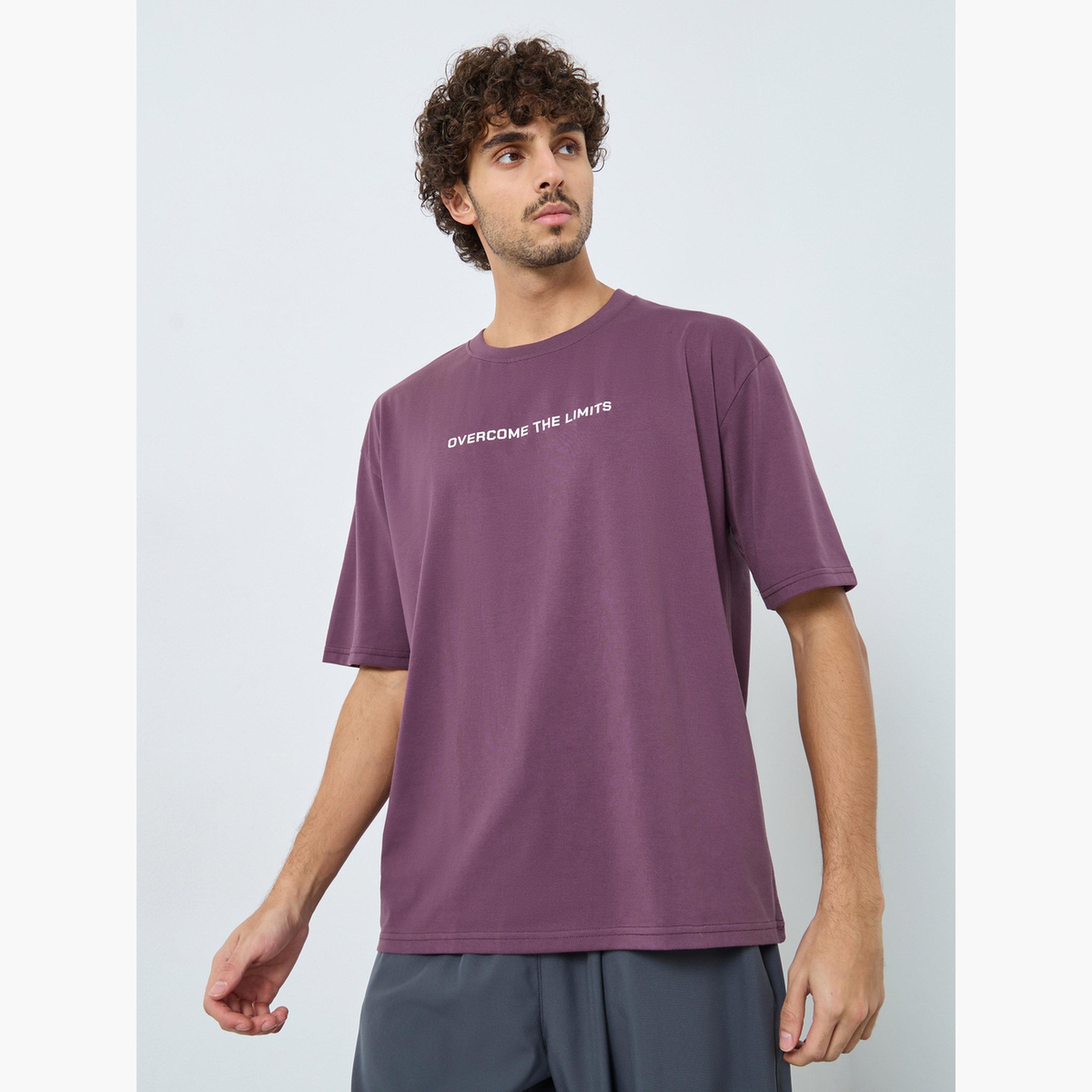 Styli Cotton Rich Oversized Athleisure T-Shirt-men-clothing-sportswearandactivewear-tshirtsandpolos-image-1