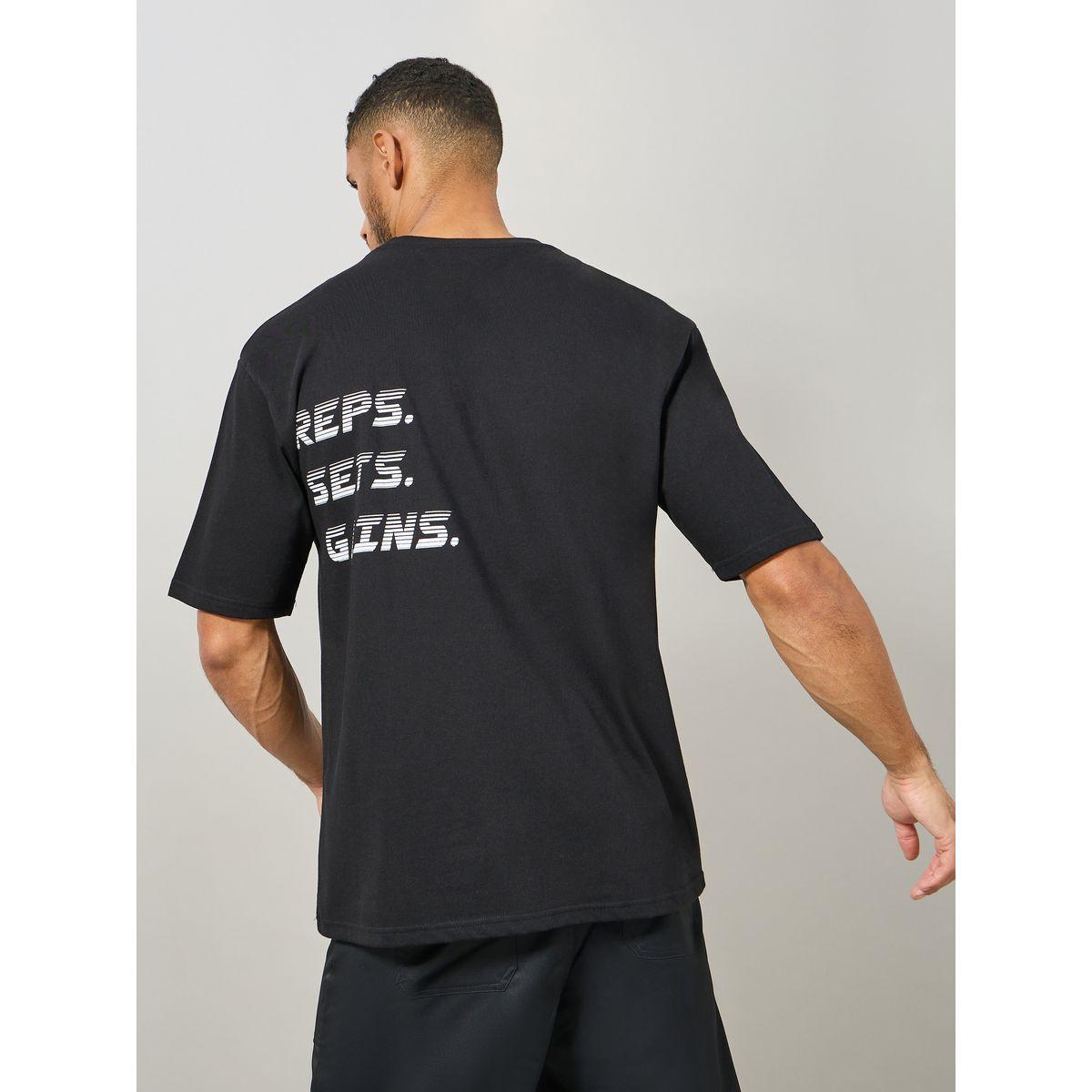 Styli Active Cotton Rich Back Print Oversized Athleisure T-Shirt-men-clothing-sportswearandactivewear-tshirtsandpolos-image-4