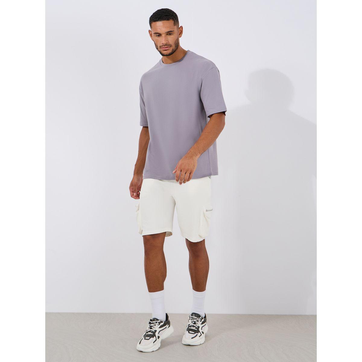Styli Active Cotton Rich Back Print Oversized Athleisure T-Shirt-men-clothing-sportswearandactivewear-tshirtsandpolos-image-2