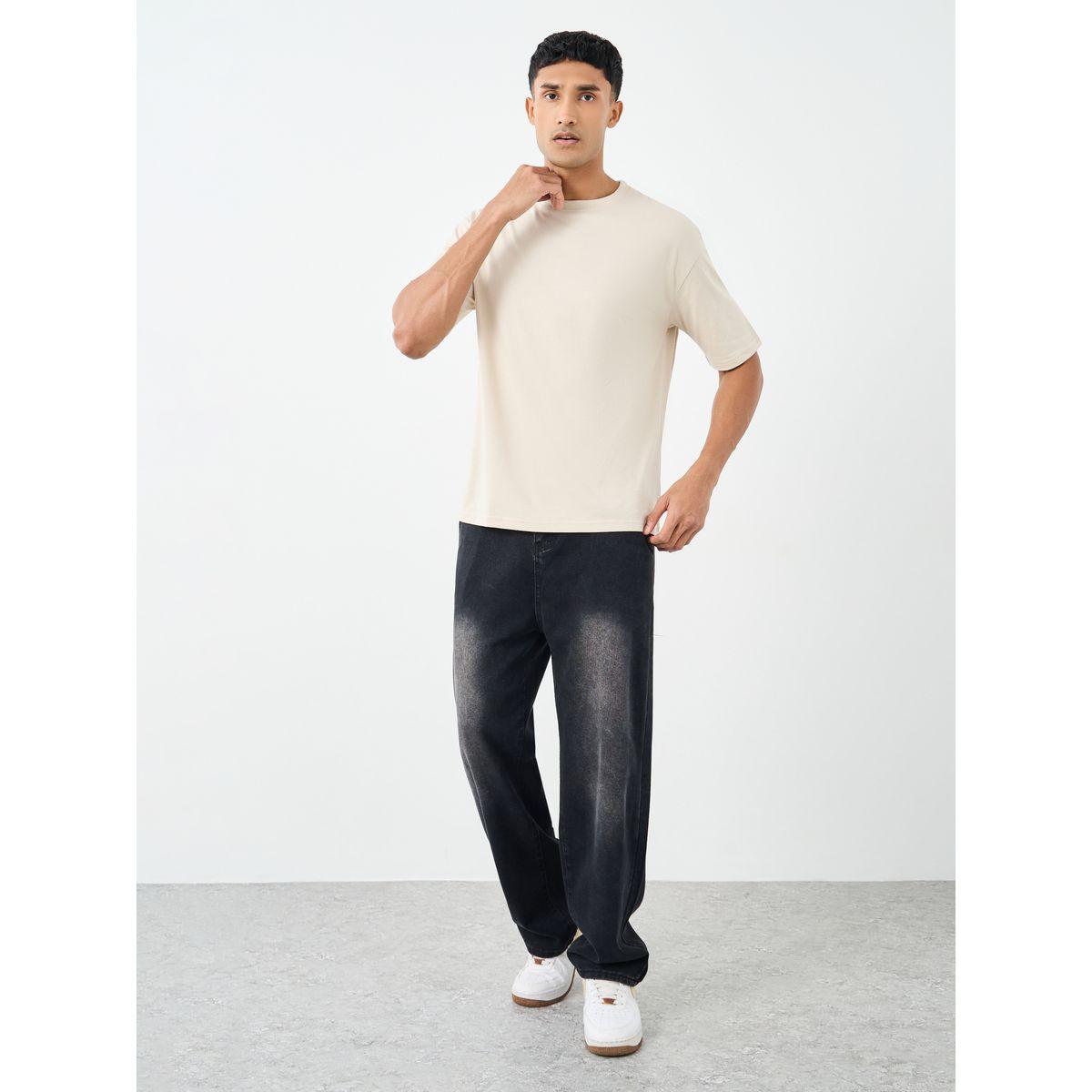 Styli Cotton Rich Back Print Oversized Athleisure T-Shirt-men-clothing-sportswearandactivewear-tshirtsandpolos-image-2