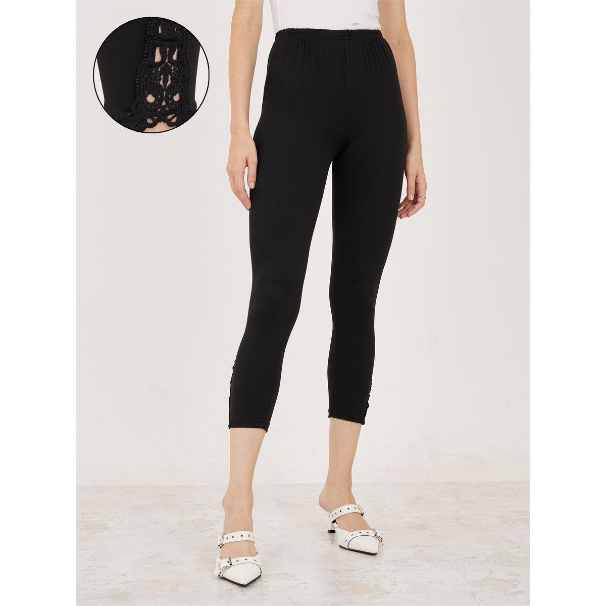 Styli Solid 3/4 Length Leggings-women-clothing-bottoms-leggings-image-1