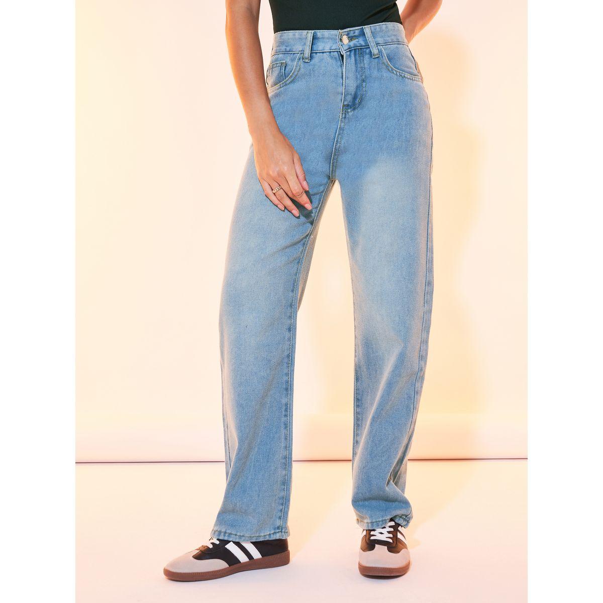 Styli Solid Straight Leg Full Length Jeans-women-clothing-bottoms-jeans-image-2