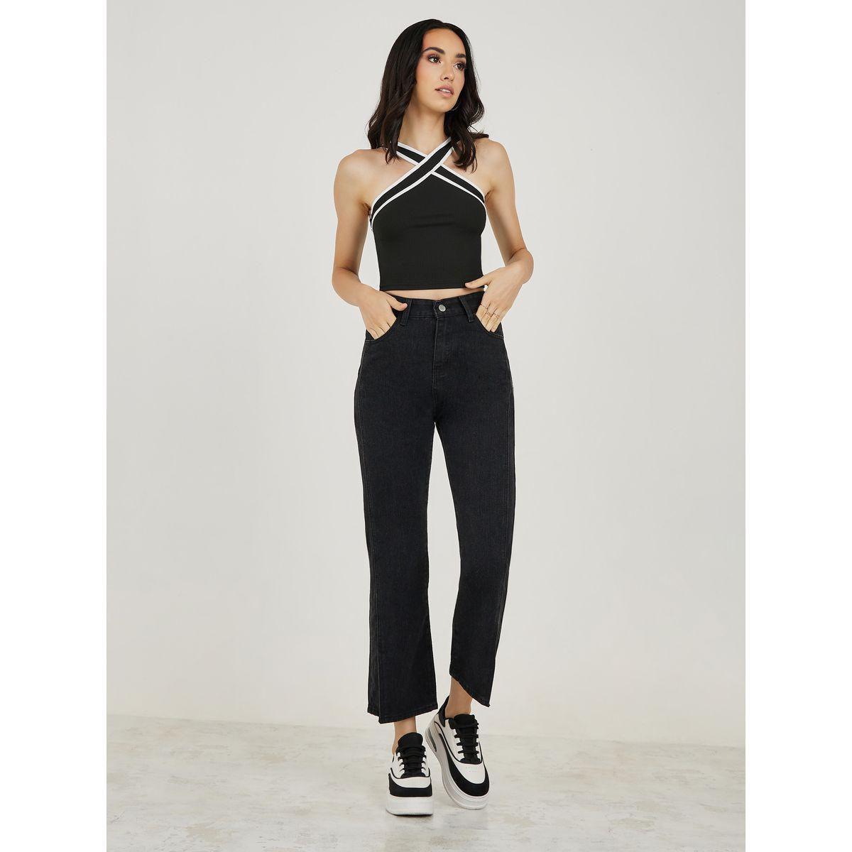 Styli Cut & Sew Panel Straight Leg Cropped Jeans-women-clothing-bottoms-jeans-image-2