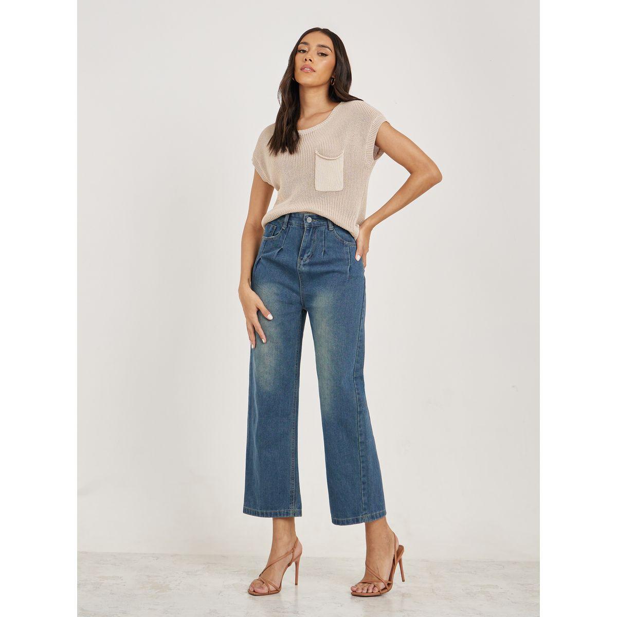 Styli Faded Straight Leg Cropped Jeans-women-clothing-bottoms-jeans-image-2