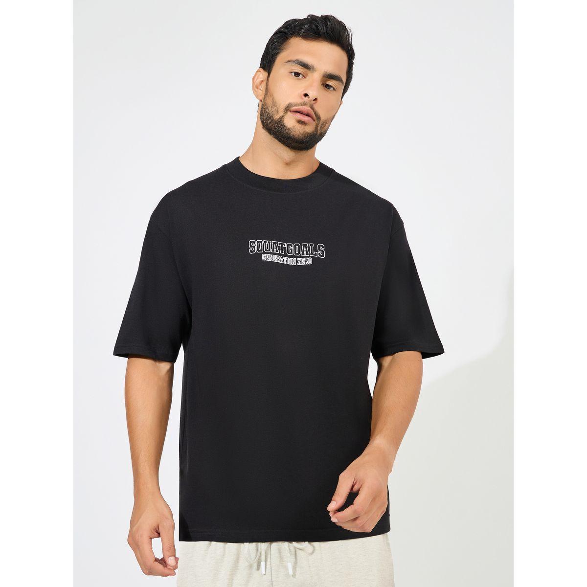 Styli Active Cotton Rich Chest Printed Oversized Athleisure T-Shirt-men-clothing-sportswearandactivewear-tshirtsandpolos-image-1