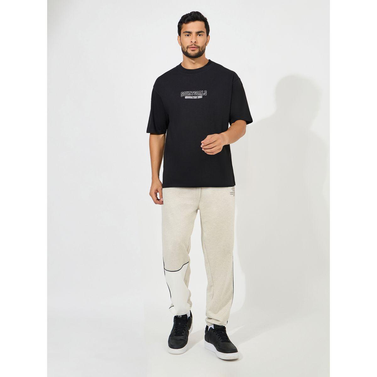 Styli Active Cotton Rich Chest Printed Oversized Athleisure T-Shirt-men-clothing-sportswearandactivewear-tshirtsandpolos-image-2