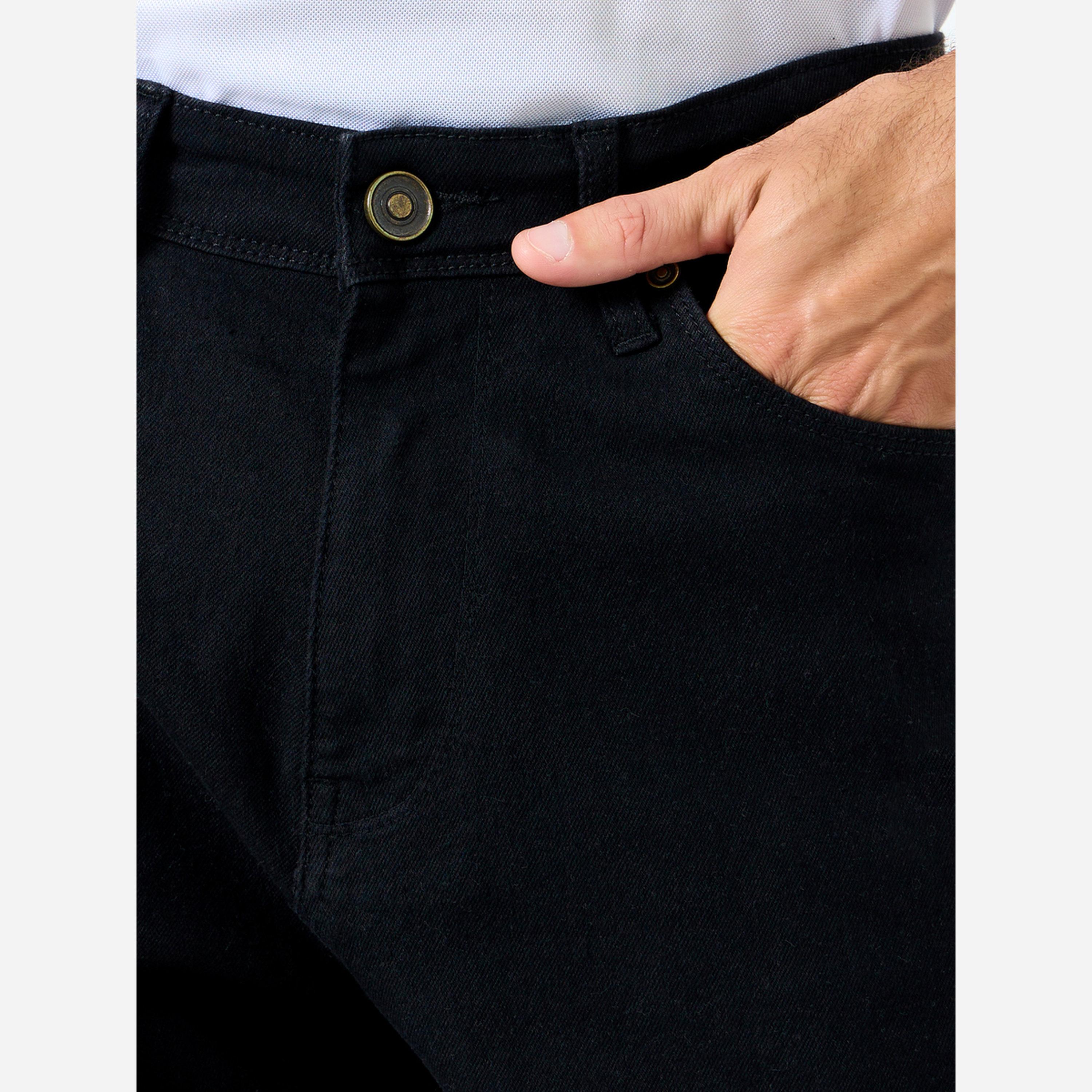 ستايلي - بنطال جينز مطاط قطن بخمسة جيوب قصة مريحة-men-clothing-bottoms-jeans-image-4