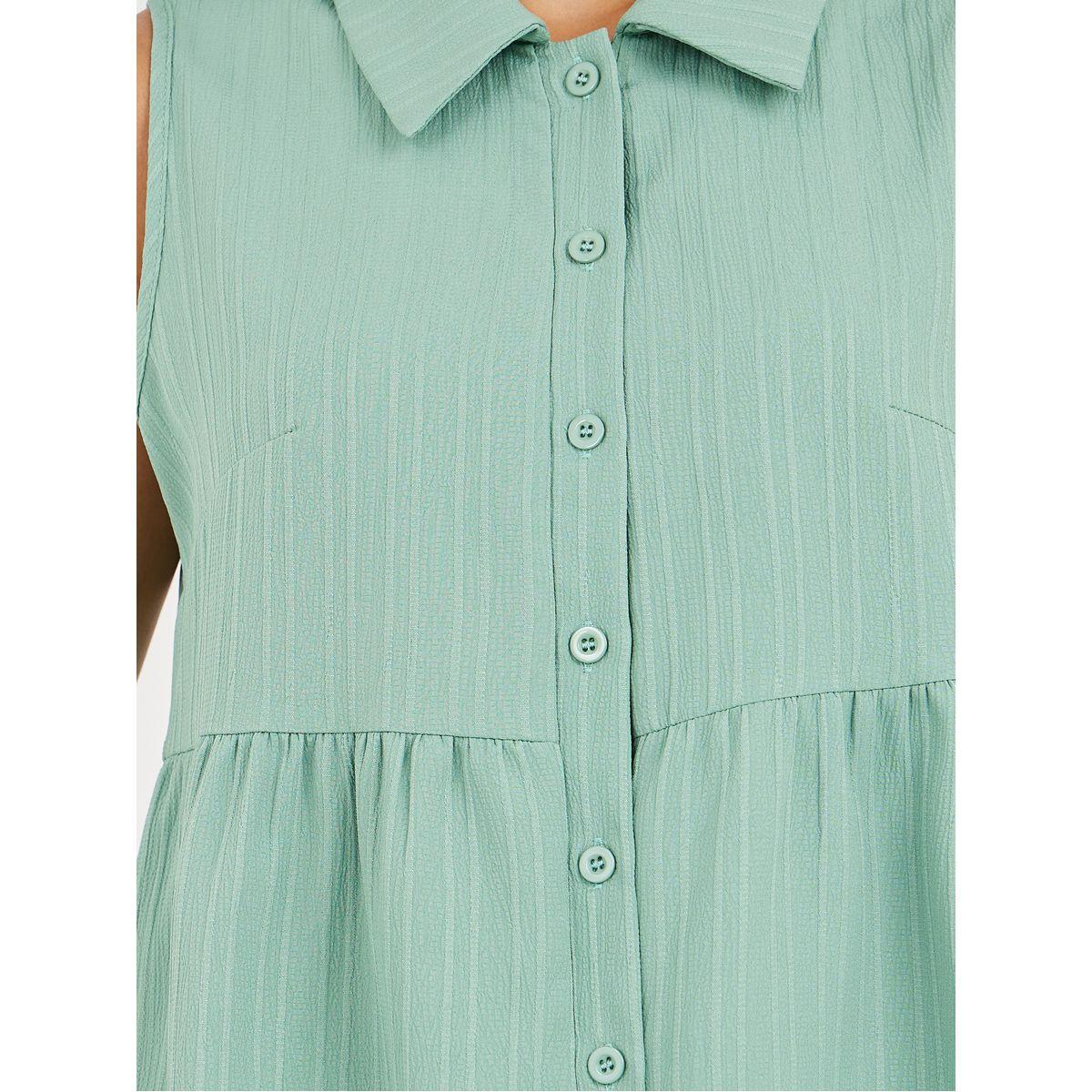 بلوزة مضلعة بلا اكمام مع حافة غير متماثلة الطول-women-clothing-shirtsandblouses-shirts-image-3