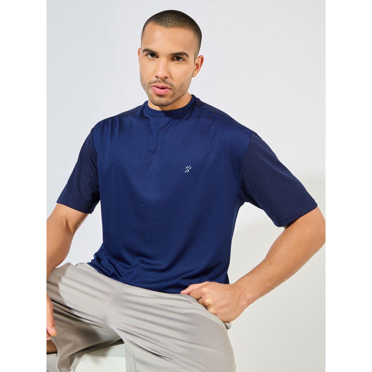 Styli Active Oversized Breathable Mesh Yoke Training T-Shirt-men-clothing-sportswearandactivewear-tshirtsandpolos-image-1