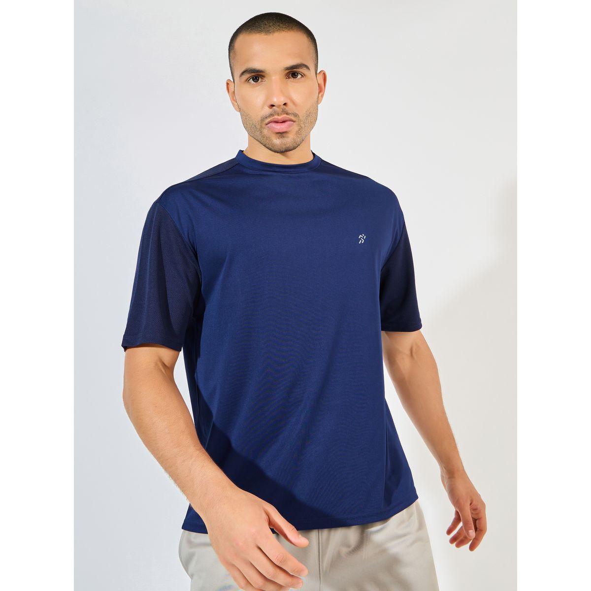 Styli Active Oversized Breathable Mesh Yoke Training T-Shirt-men-clothing-sportswearandactivewear-tshirtsandpolos-image-3