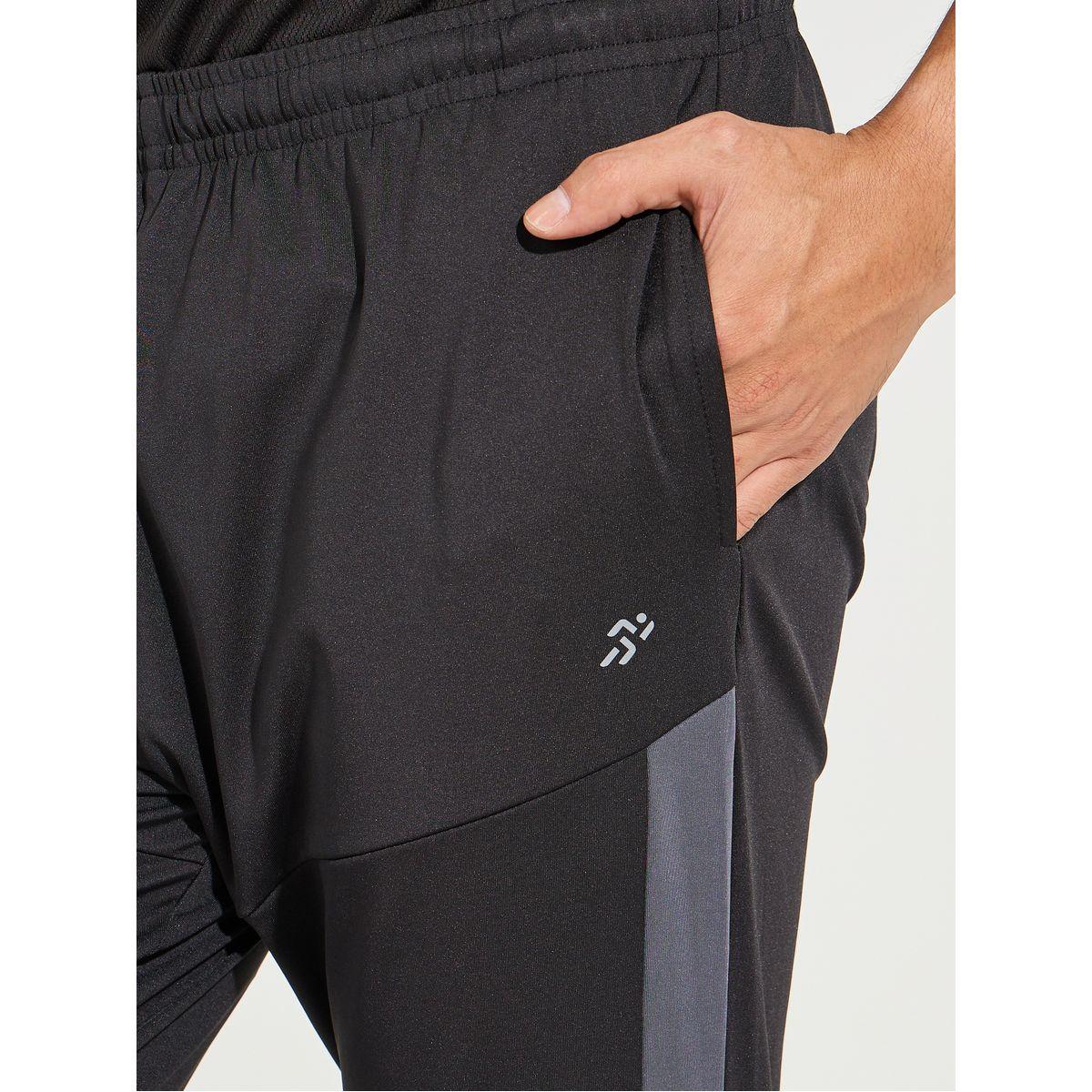 Styli Active Solid Knit Contrast Panel Tapered Trackpants-men-clothing-sportswearandactivewear-bottoms-image-3