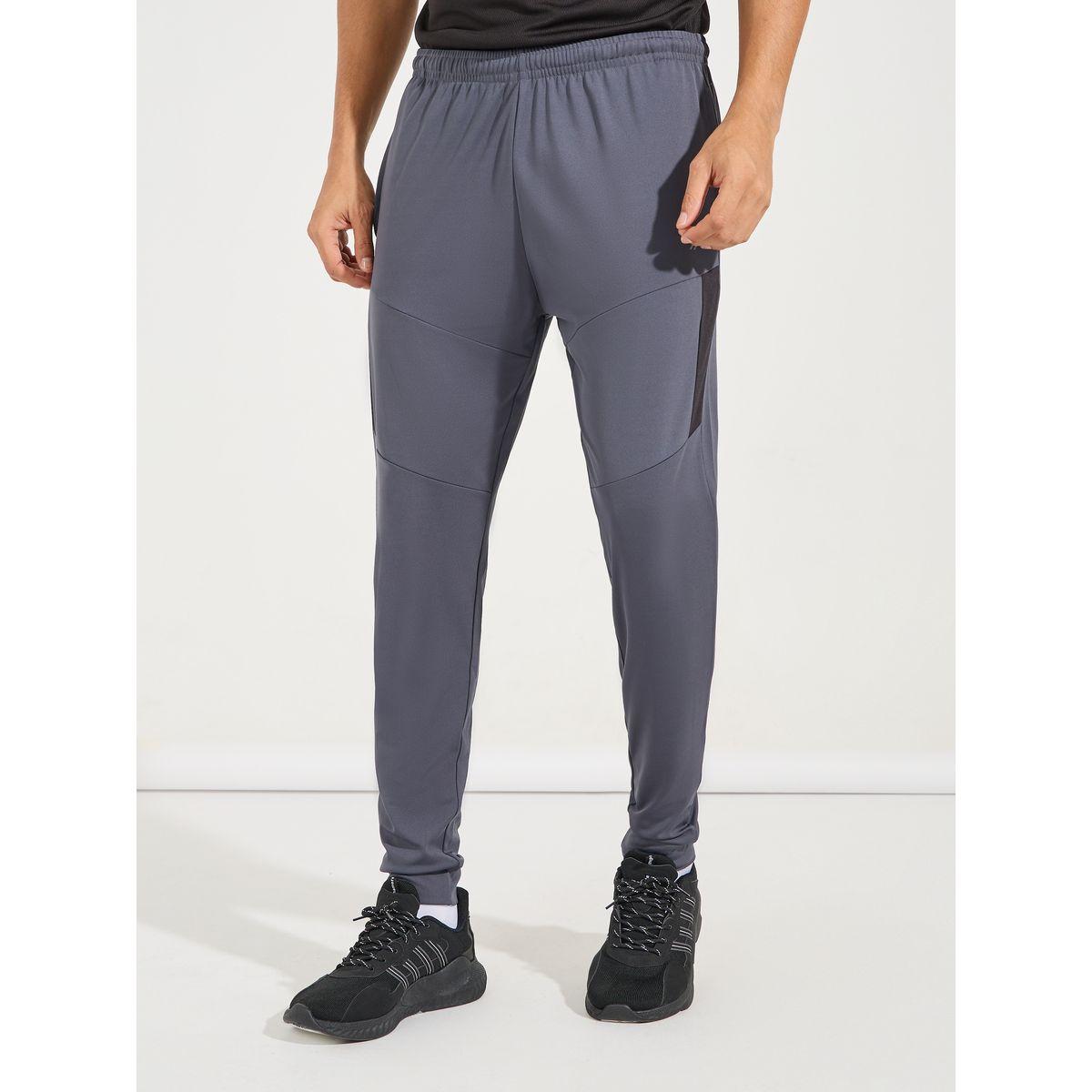 Styli Active Solid Knit Contrast Panel Tapered Trackpants-men-clothing-sportswearandactivewear-bottoms-image-1