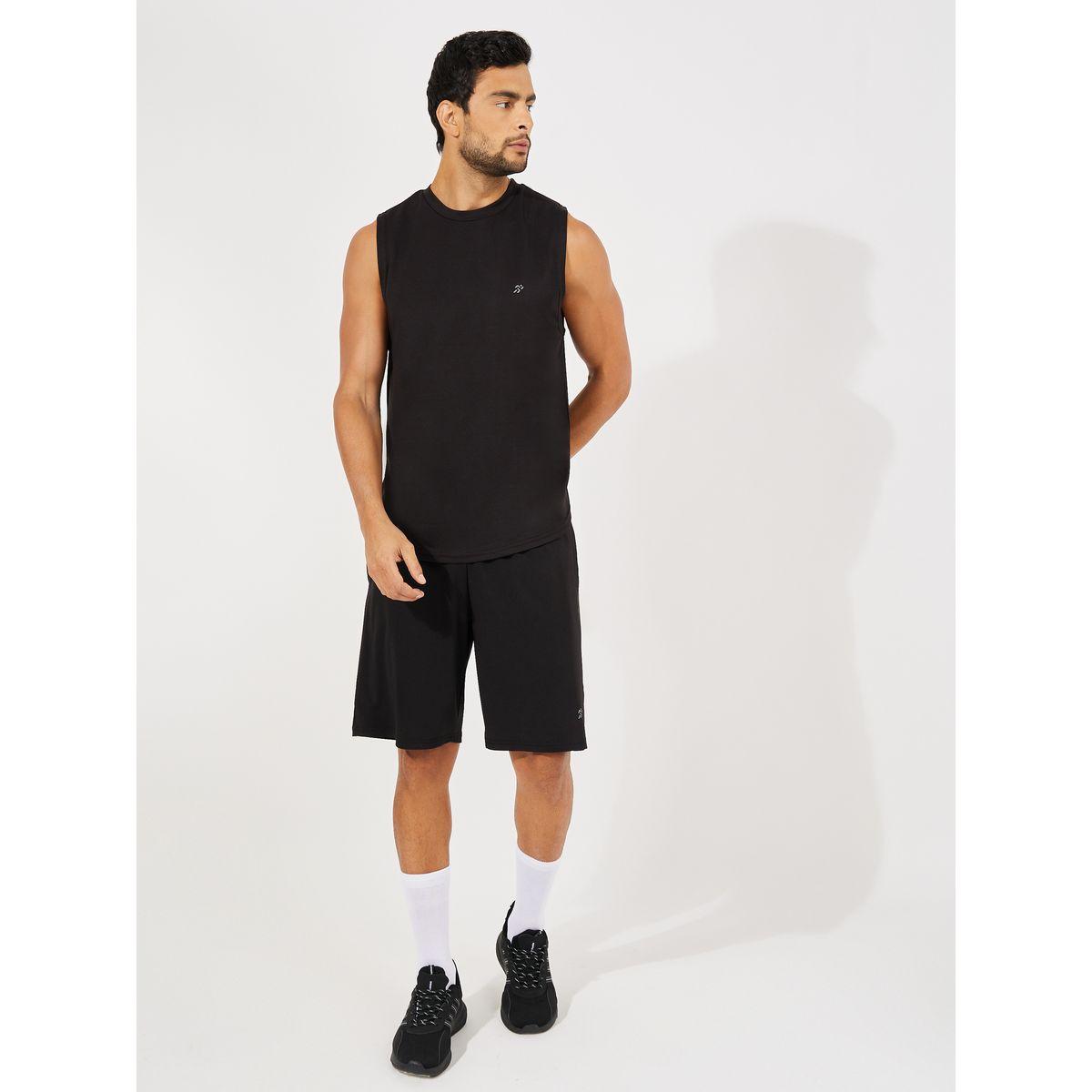 Styli Active Breathable Knit Mesh Tank with Side Slit and Logo Detail-men-clothing-sportswearandactivewear-tshirtsandpolos-image-2