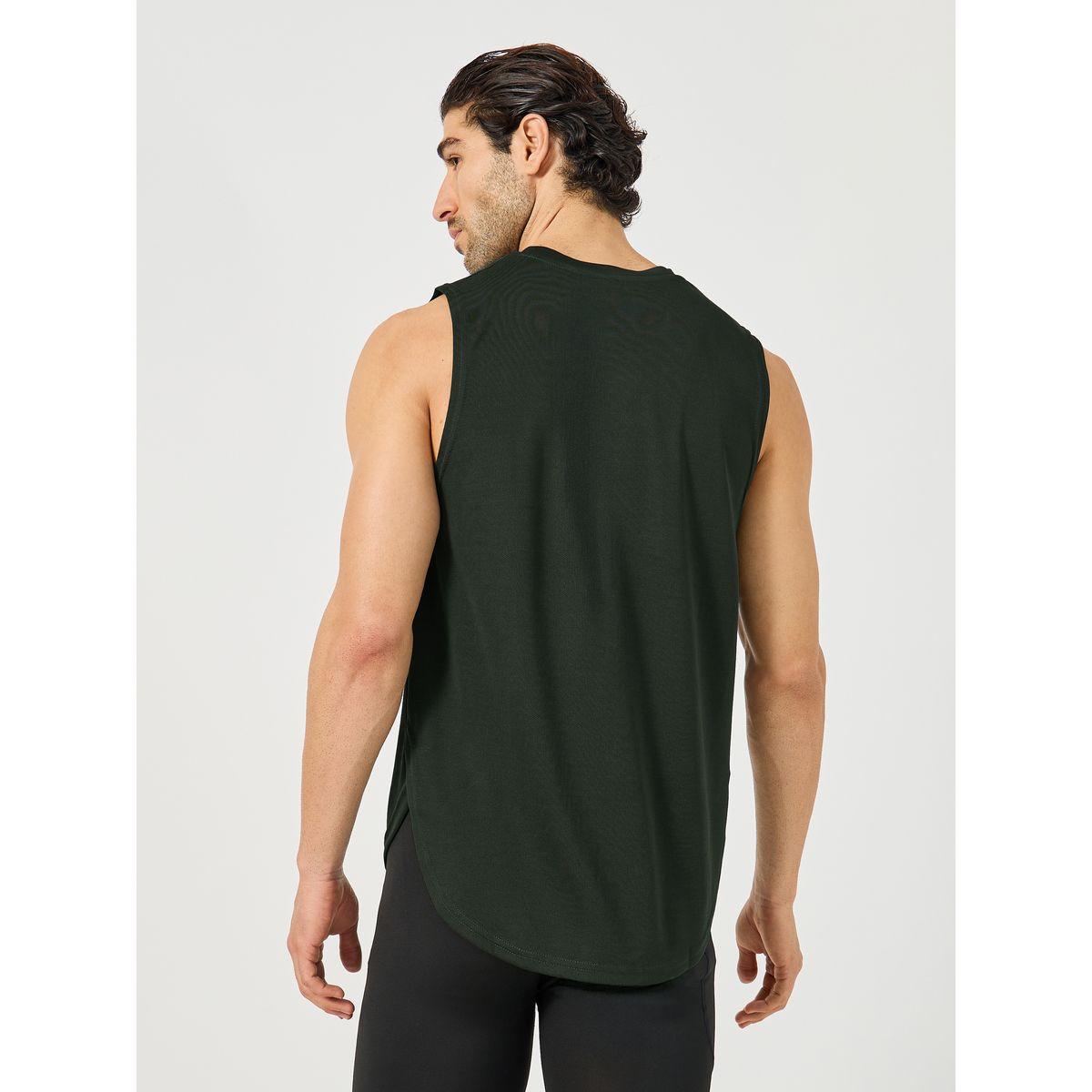 Styli Breathable Knit Logo Print Tank with Side Slit-men-clothing-sportswearandactivewear-tshirtsandpolos-image-4