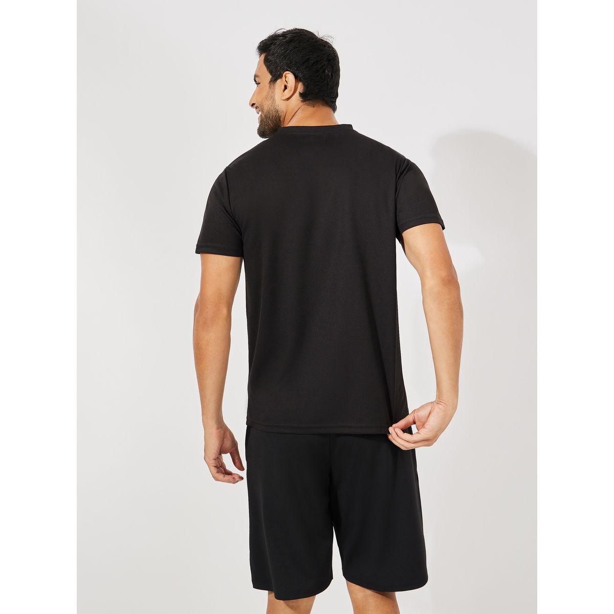 Styli Active Textured T-Shirt & Shorts Sports Fitness Suit Set-men-clothing-sportswearandactivewear-tracksuits-image-4