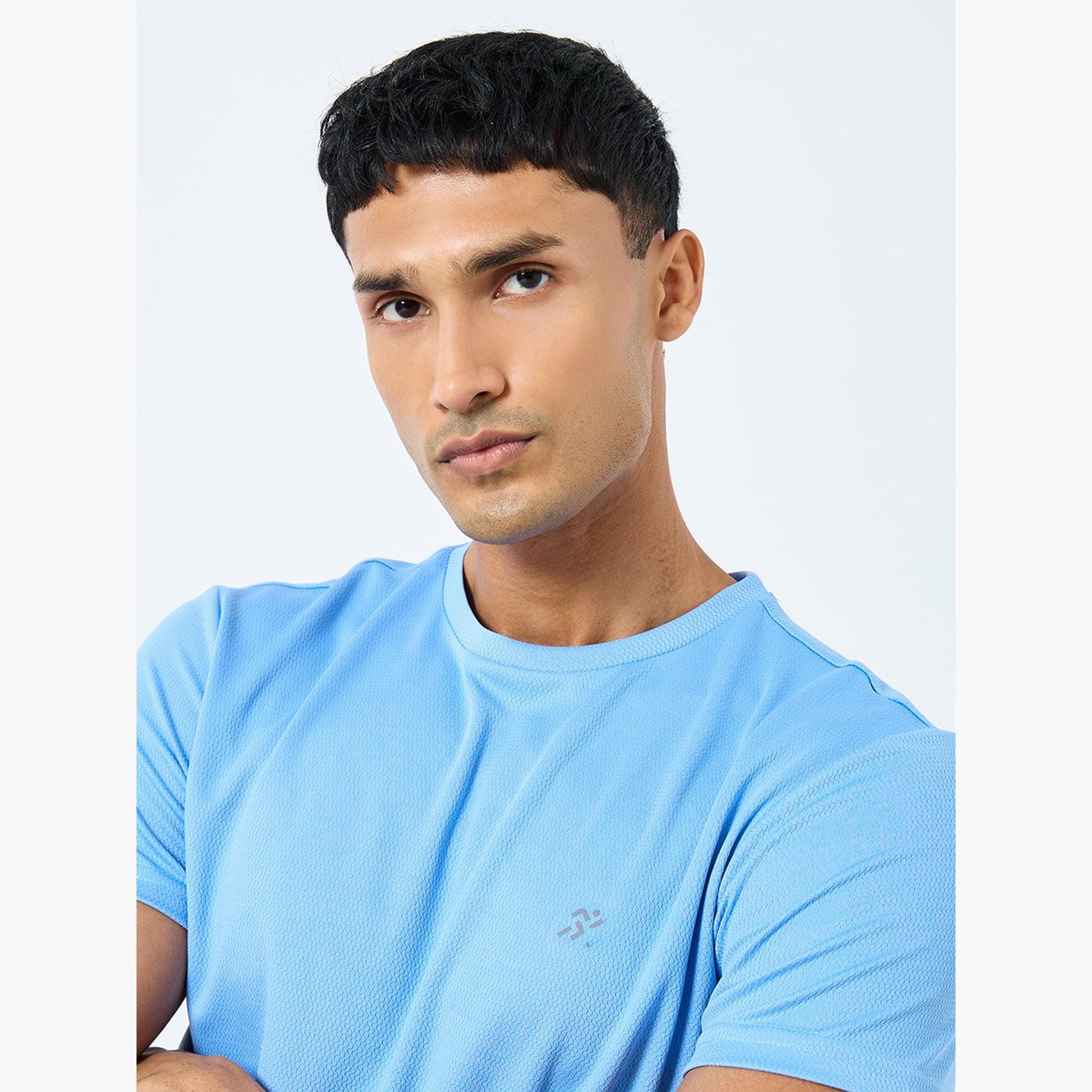 Styli Textured T-Shirt and Shorts Sports Fitness Set-men-clothing-sportswearandactivewear-tracksuits-image-3
