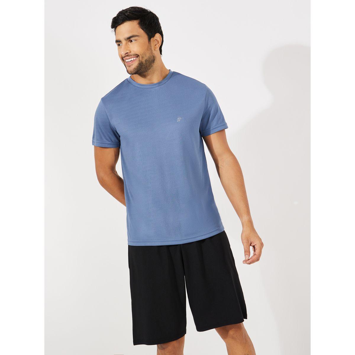Styli Active Textured T-Shirt & Shorts Sports Fitness Suit Set-men-clothing-sportswearandactivewear-tracksuits-image-2