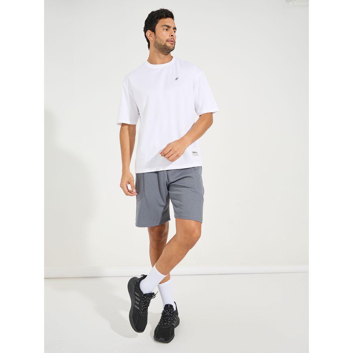 Styli Soft Texture Badge Detail Oversized Athleisure T-Shirt-men-clothing-sportswearandactivewear-tshirtsandpolos-image-2