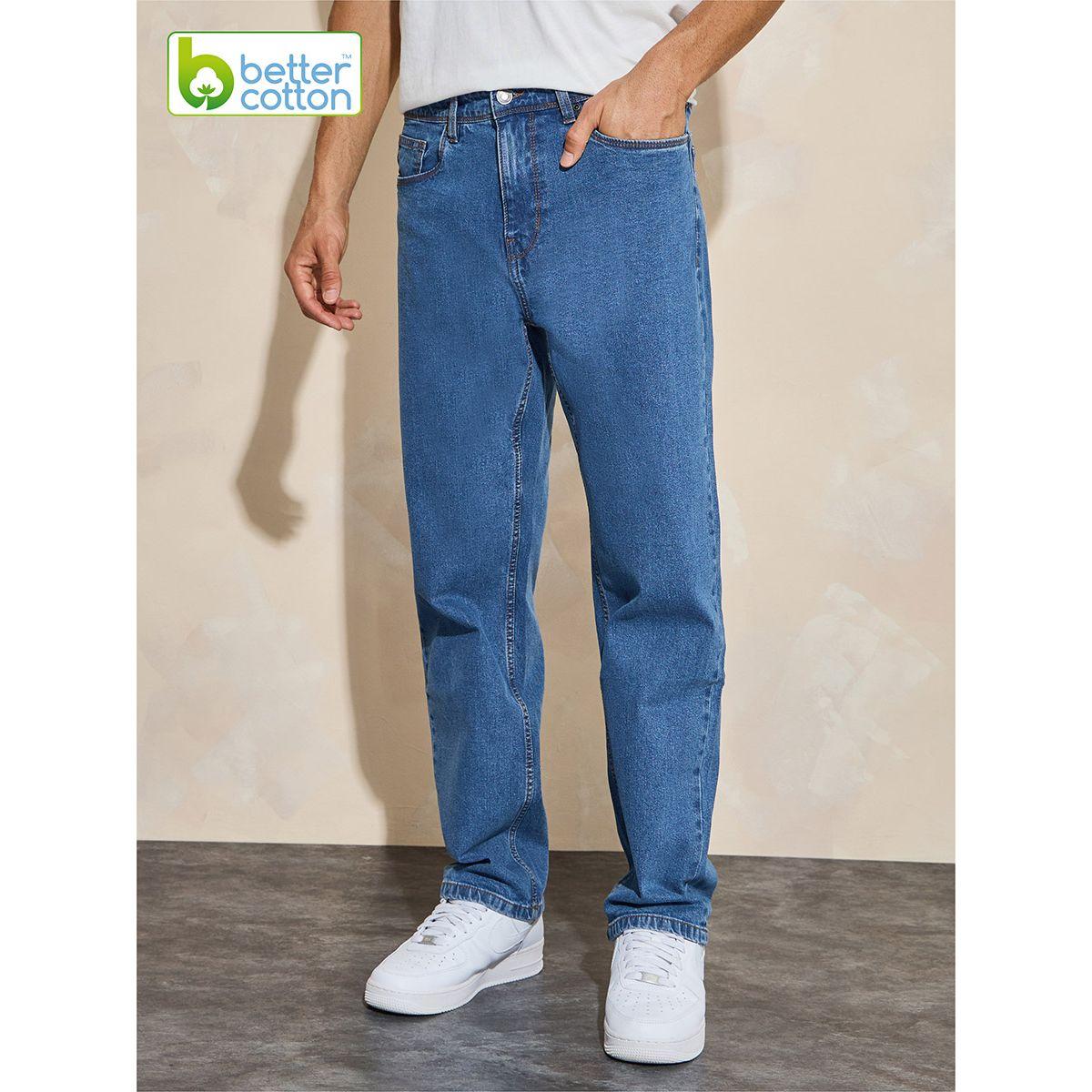 جينز قطن قابل للتمدد مع قصة مريحة وجيوب-men-clothing-bottoms-jeans-image-1
