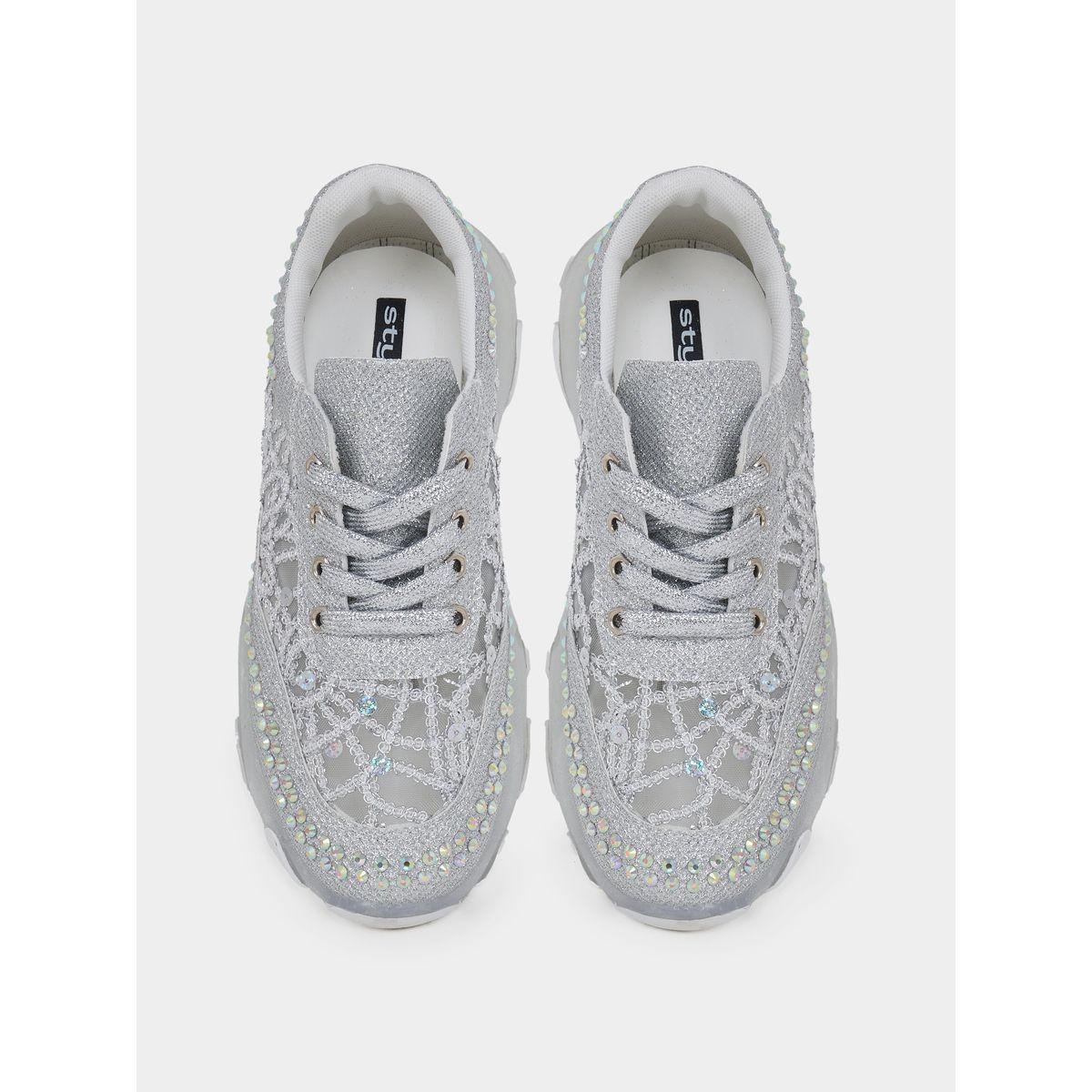 Styli Embellished Lace Up Sneakers-women-shoes-sneakers-image-6