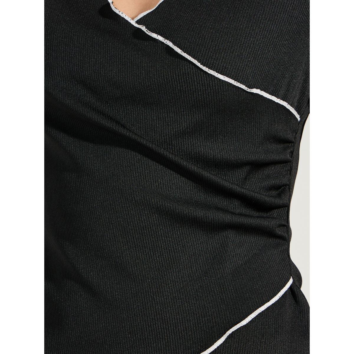 طقم من بنطال بيجاما مع تيشيرت مضلع بنمط لف-women-clothing-nightwear-pyjamas-longsets-image-4