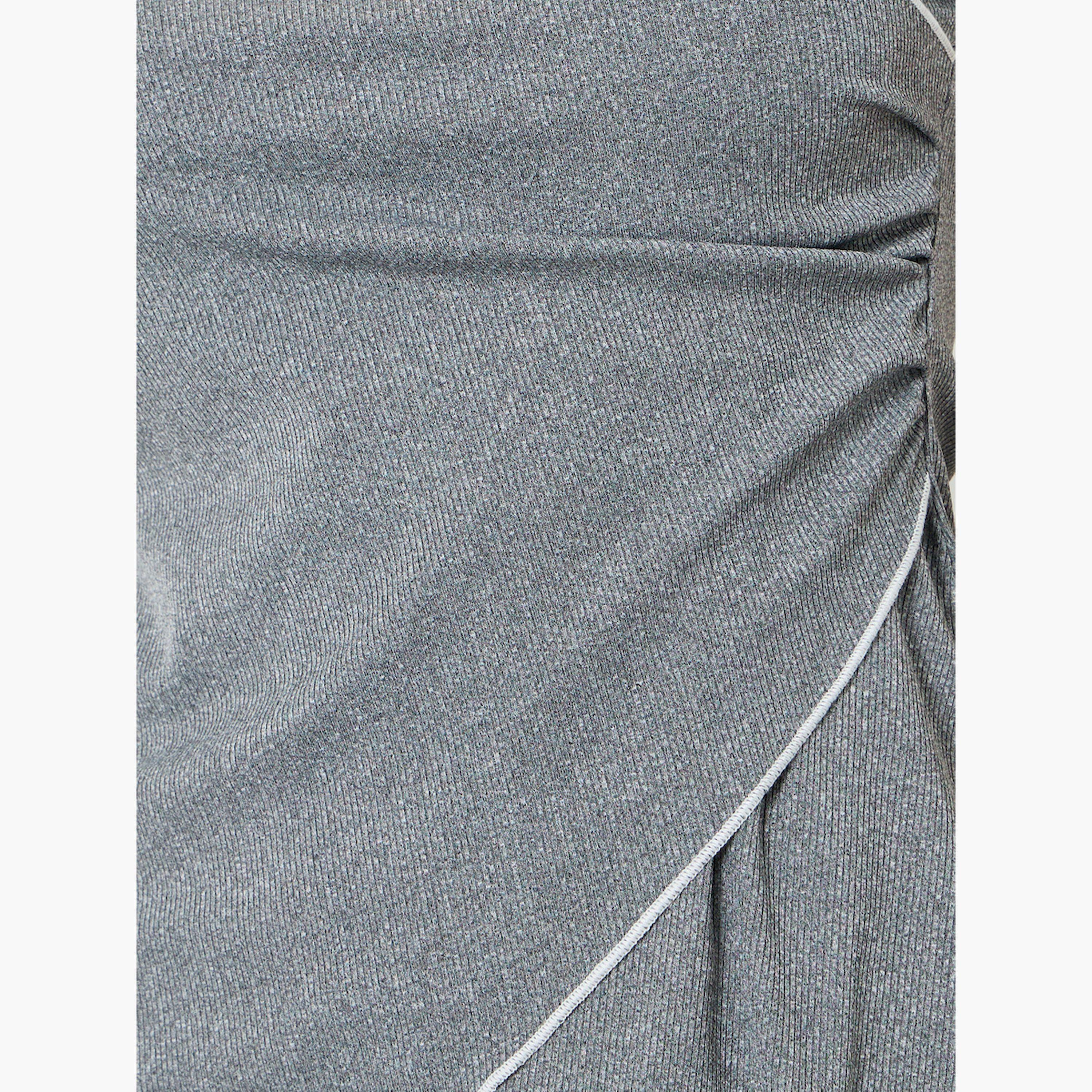 مجموعة من بيجاما وتيشيرت مضلع بنمط لف وحواف متباينة-women-clothing-nightwear-pyjamas-longsets-image-5