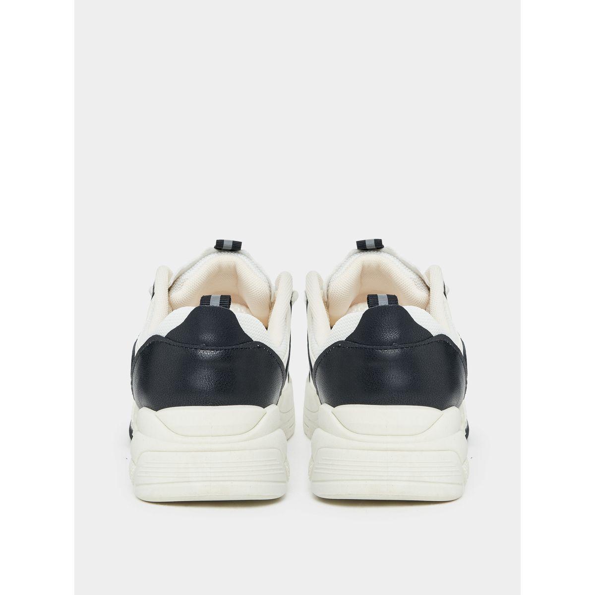 Styli Contrast Panel Casual Lace-Up Shoes-women-shoes-sneakers-image-4