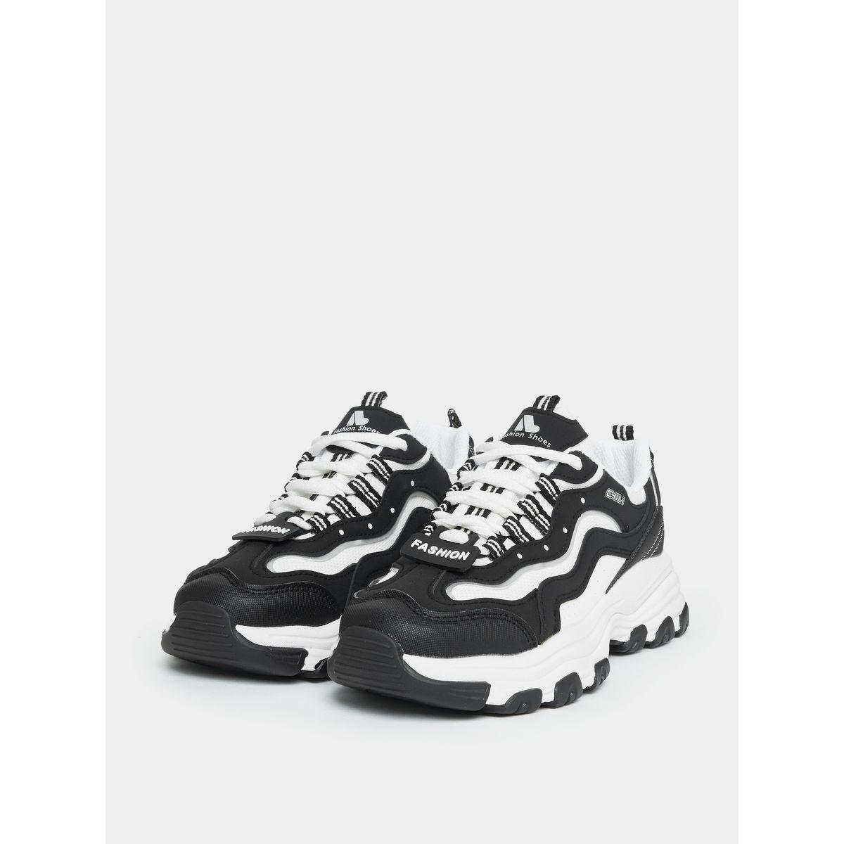 Styli Color Block Platform Heel Sneakers-women-shoes-sneakers-image-2